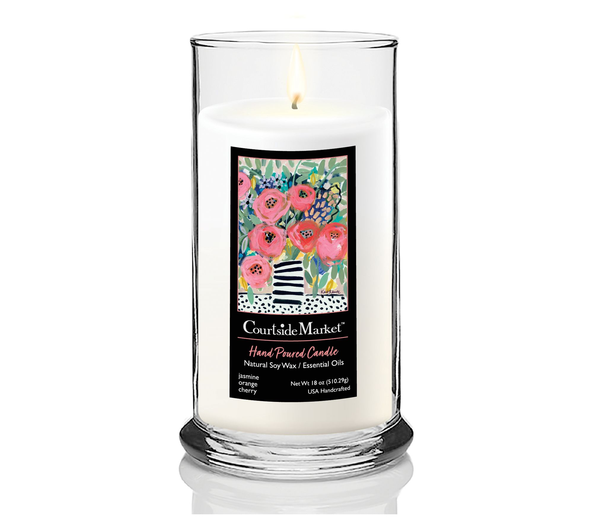Courtside Market Welcome Party Status Candle Gl ass 18 oz.