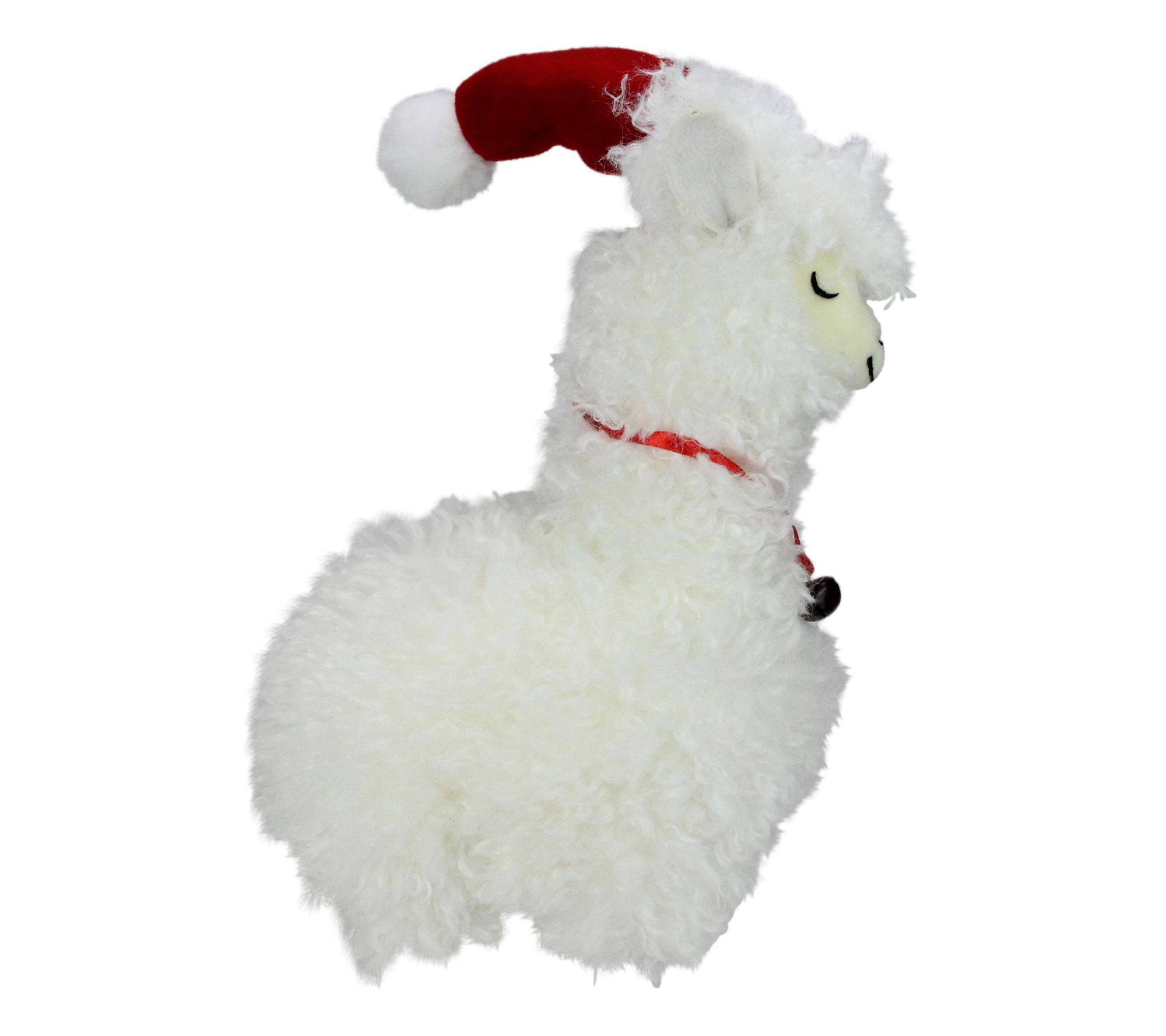 Northlight 13" Plush Standing Llama w/ Bell Neclace Figure