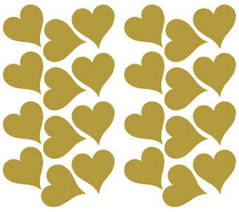 RoomMates Goldtone Heart Peel & Stick Wall Decals - H291162