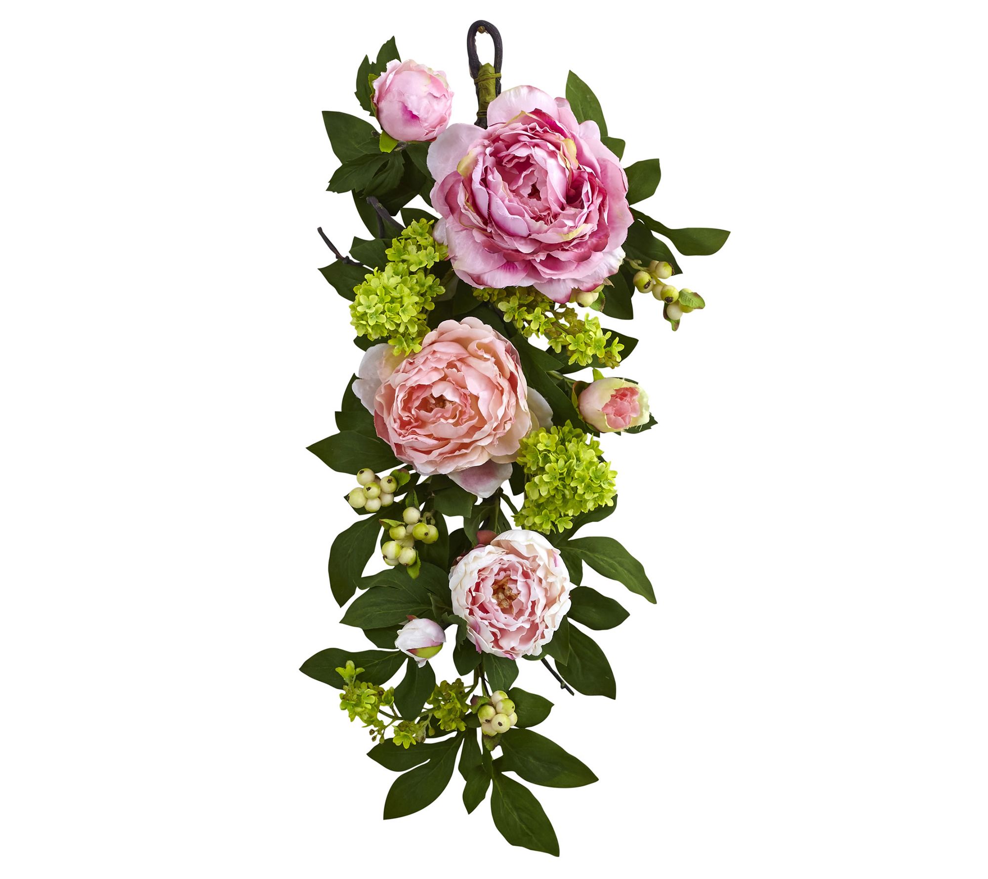 24' Mixed Peony & Hydrangea Teardrop by Nearly Natural