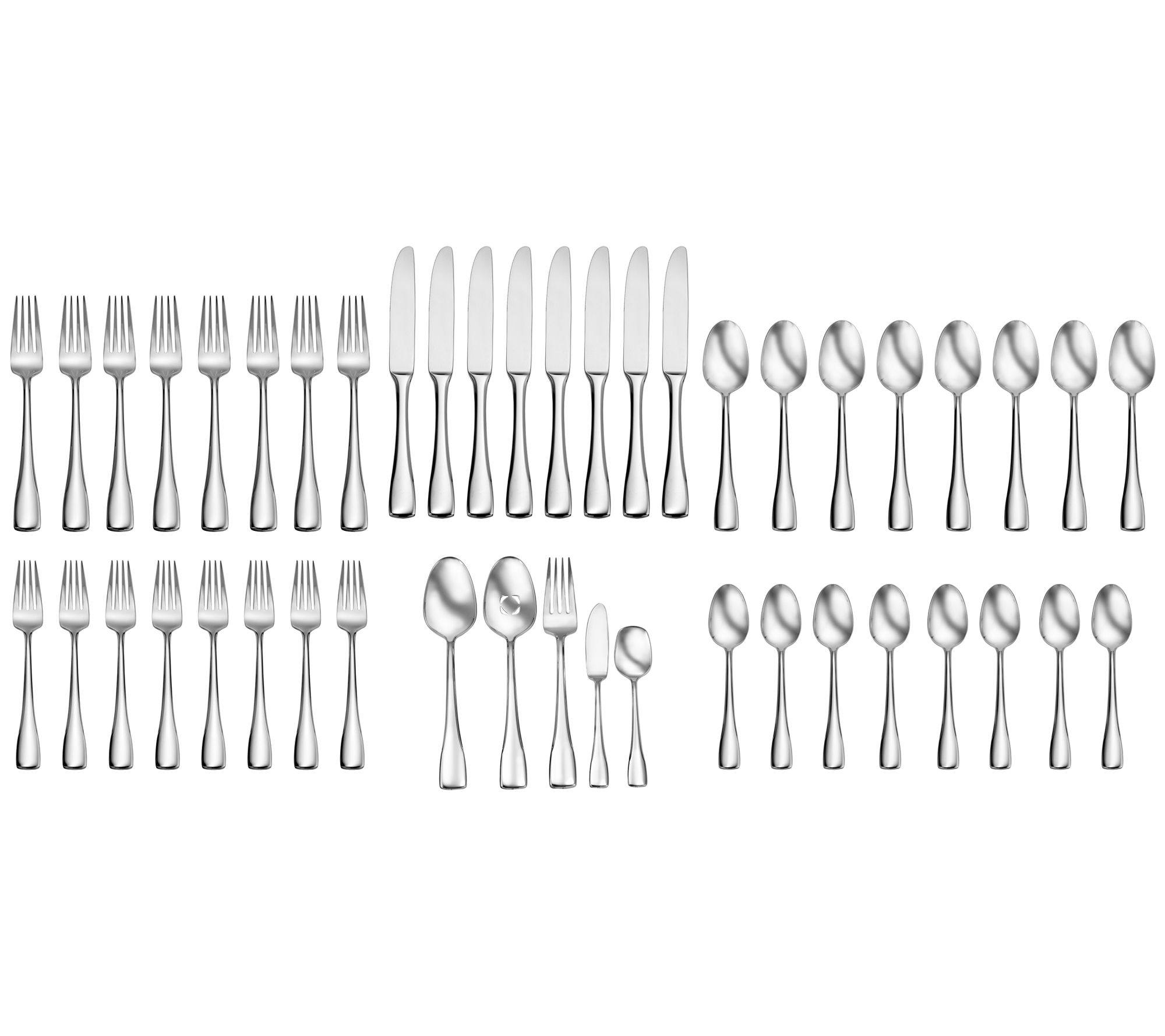 CraftKitchen Weslyn 45-Piece Flatware Set - QVC.com