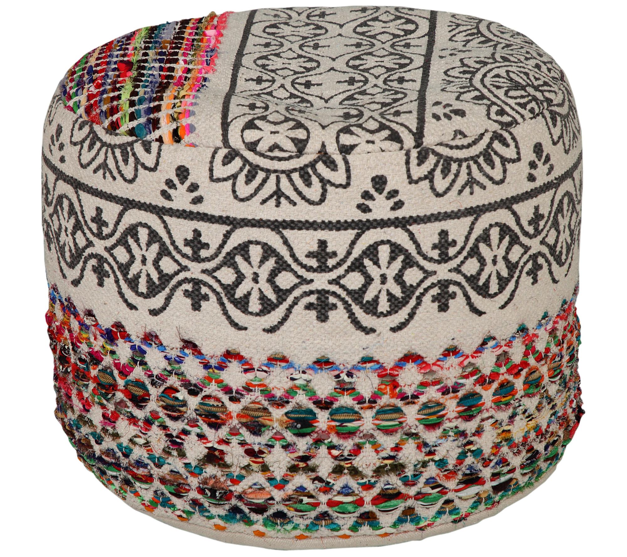 Ox Bay Recycled Neo-Bohemian Pouf