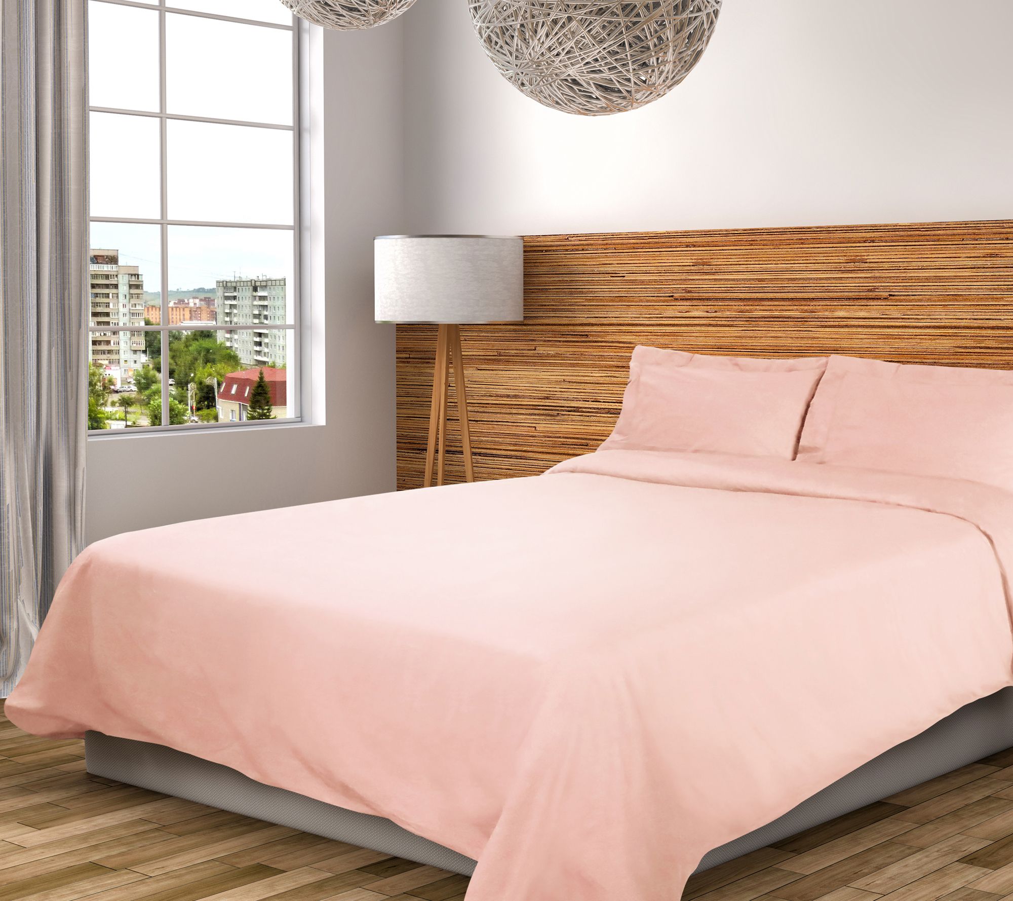 Superior Solid Cotton Percale Duvet Cover Set, Twin
