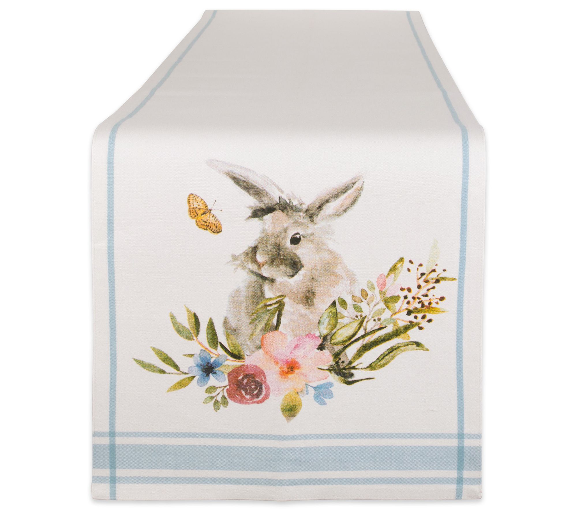 Design Imports Garden Bunny Printed Table Runner 14x108
