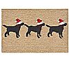Liora Manne Frontporch 3 Dogs Christmas Rug Neutral 30" x 48"