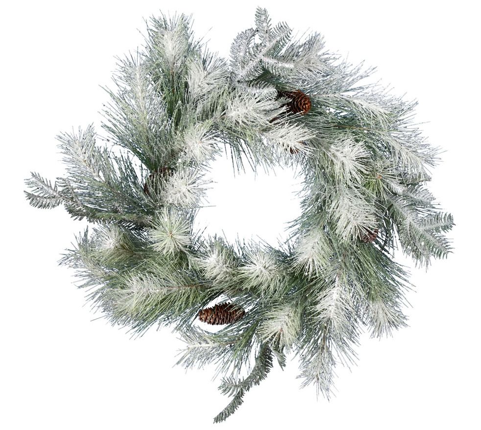 Vickerman 24" Frosted Ansell Pine Wreath