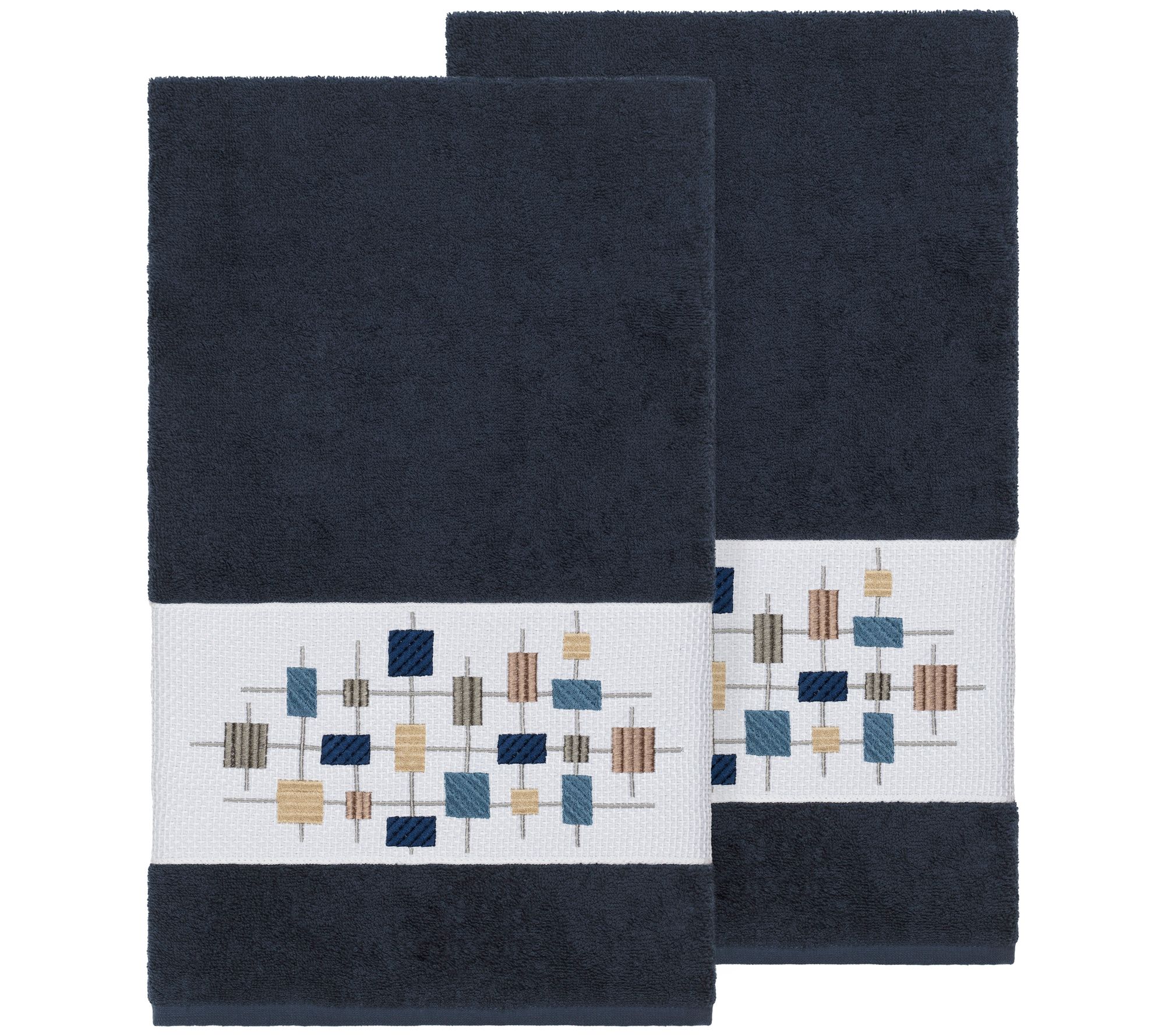 Linum Home Textiles Khloe 2PC Embellished BathTowel Set