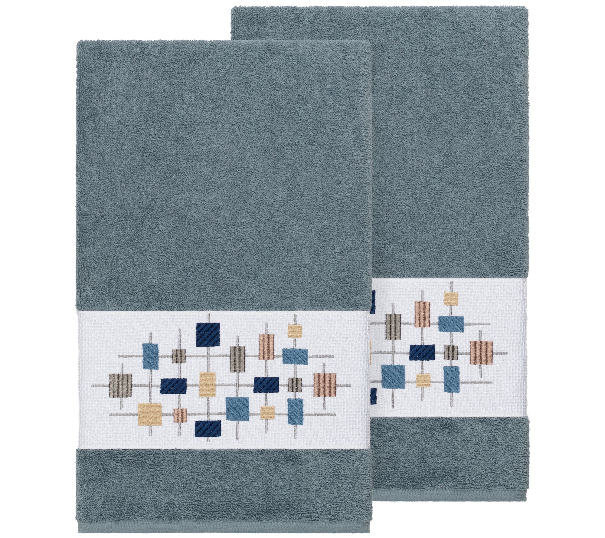 Linum Home Textiles Khloe 2PC Embellished BathTowel Set