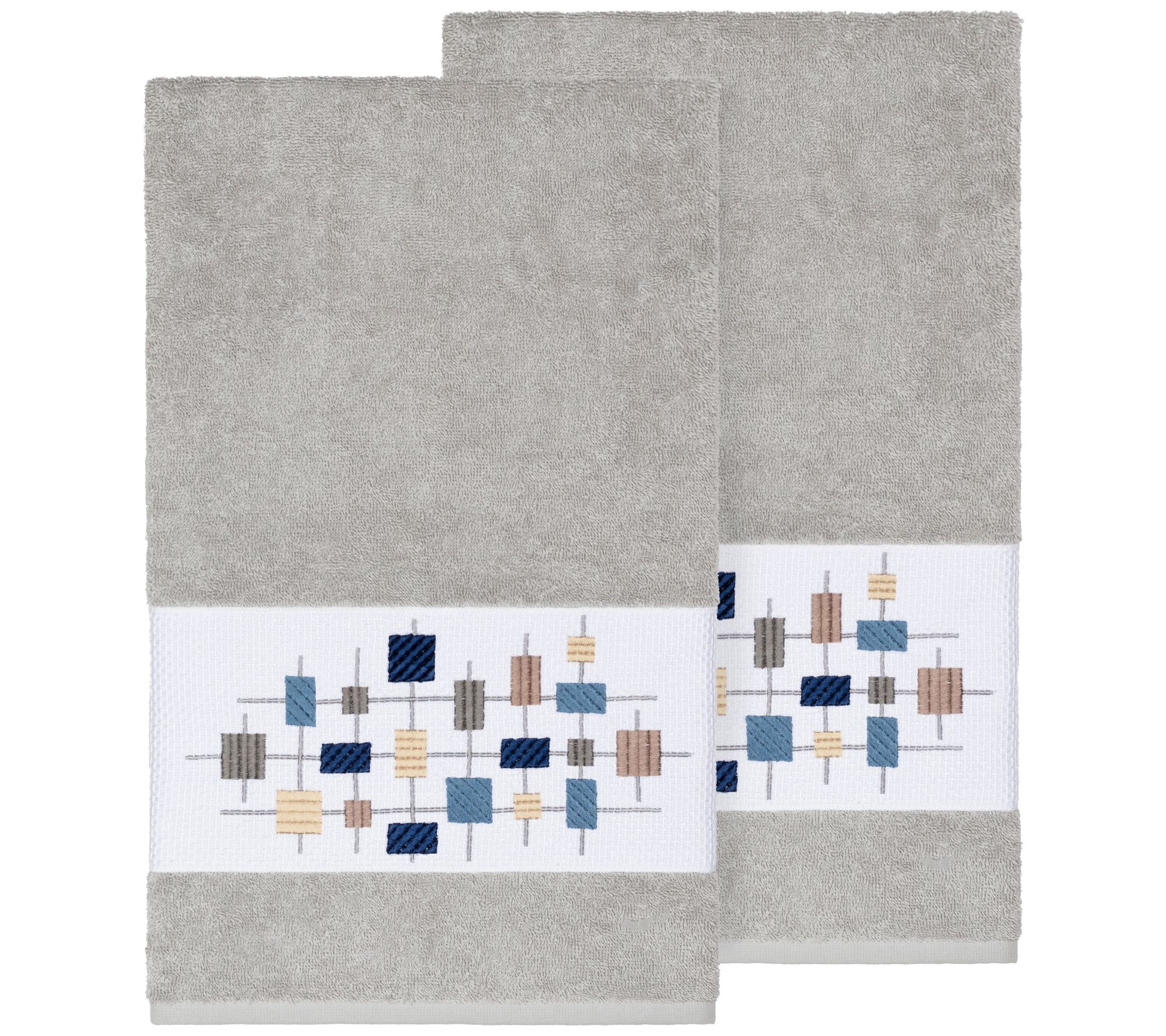 Linum Home Textiles Khloe 2PC Embellished BathTowel Set