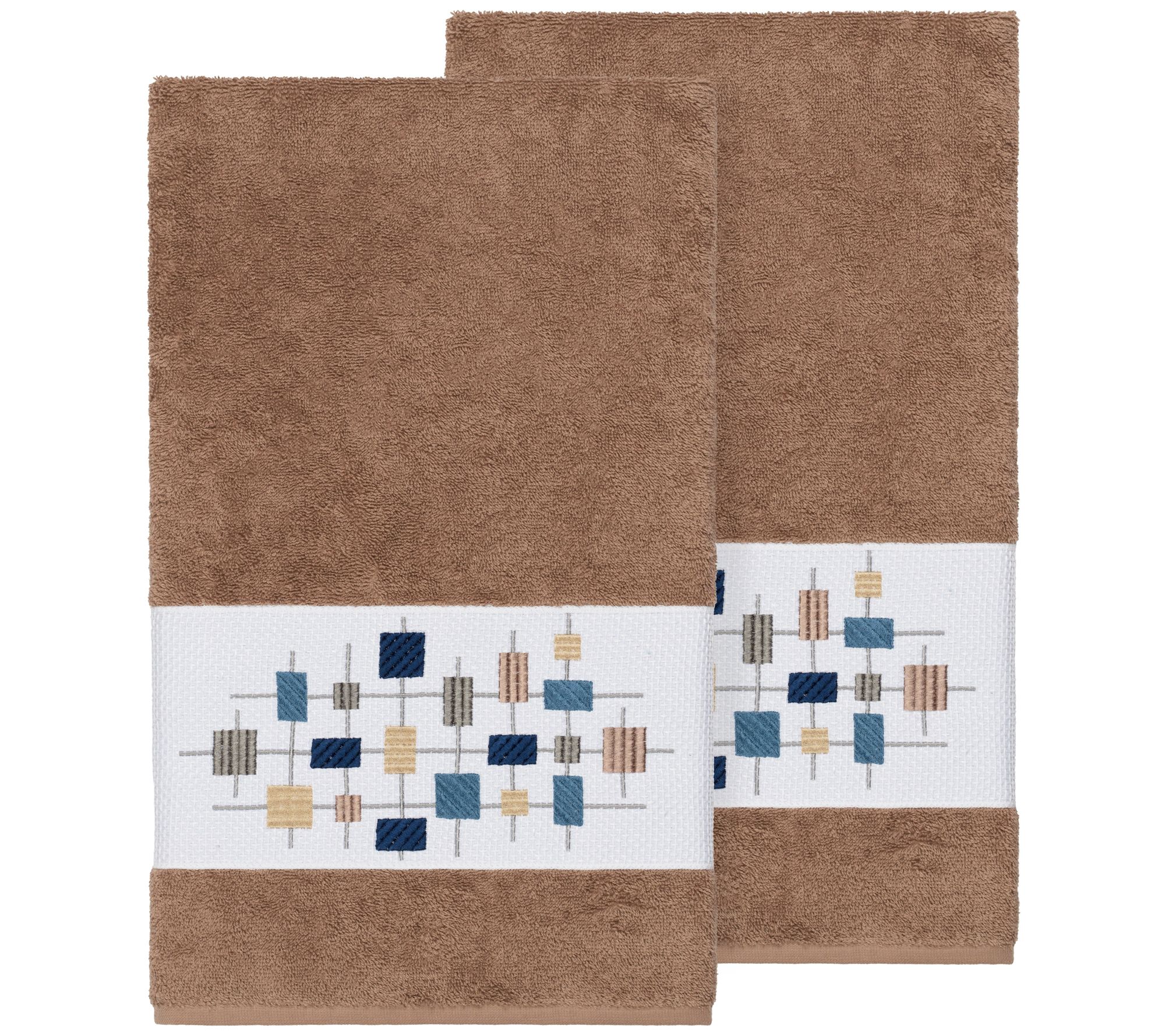 Linum Home Textiles Khloe 2PC Embellished BathTowel Set