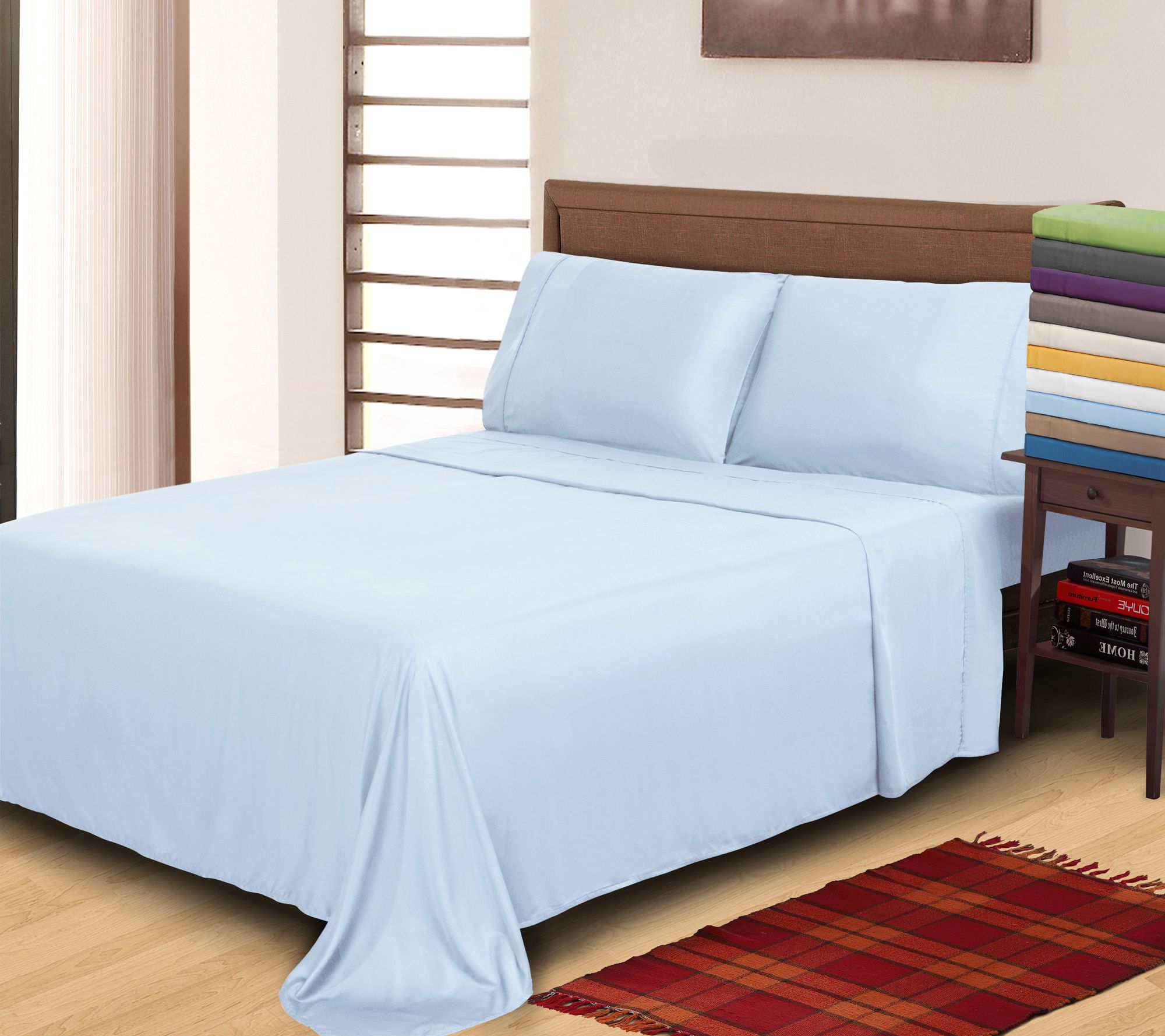 Superior Rayon Made From Bamboo Solid Deep Pocket Sheet Set King