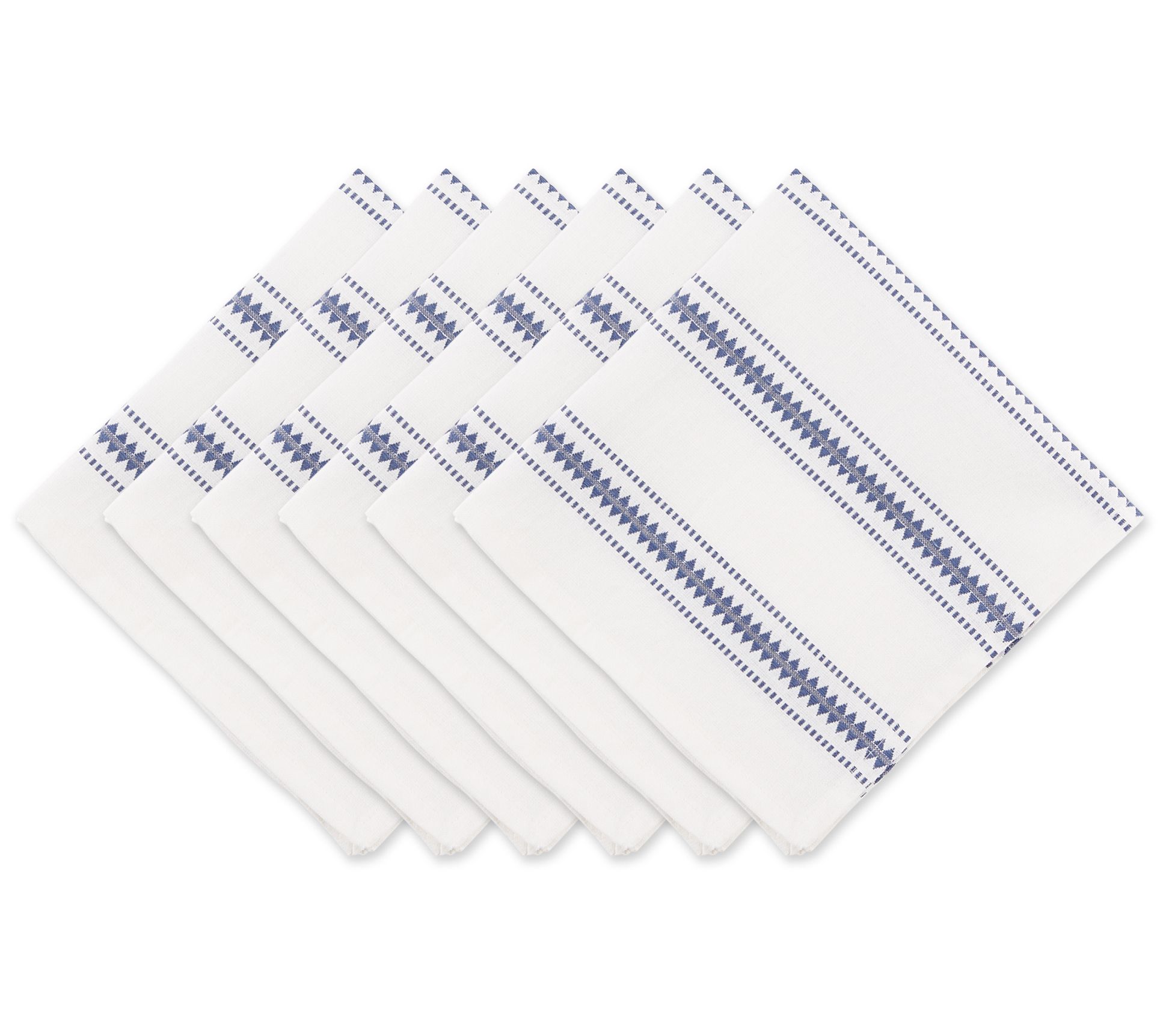 Design Imports Set of 6 Zig Dobby Stripe Napkin