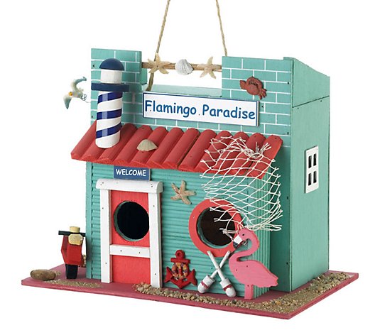 Zingz & Thingz Flamingo Paradise Birdhouse