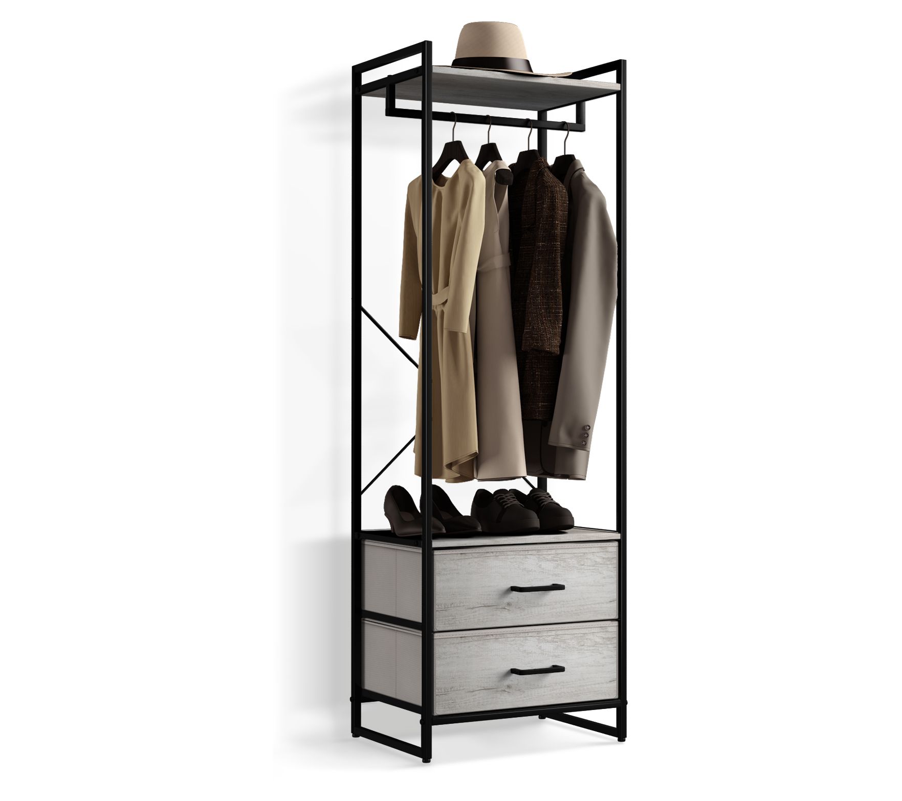 Sorbus Clothing Rack with Drawers - QVC.com