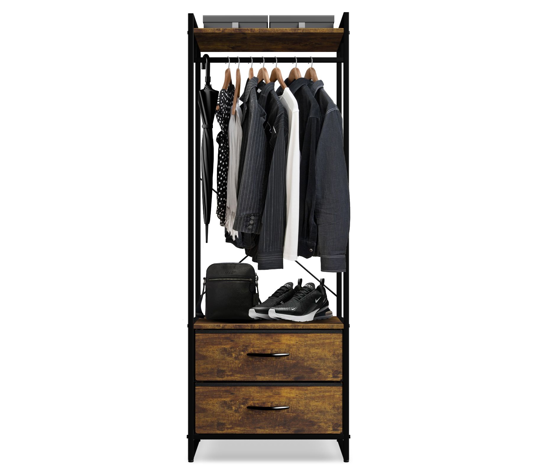Sorbus Clothing Rack with Drawers