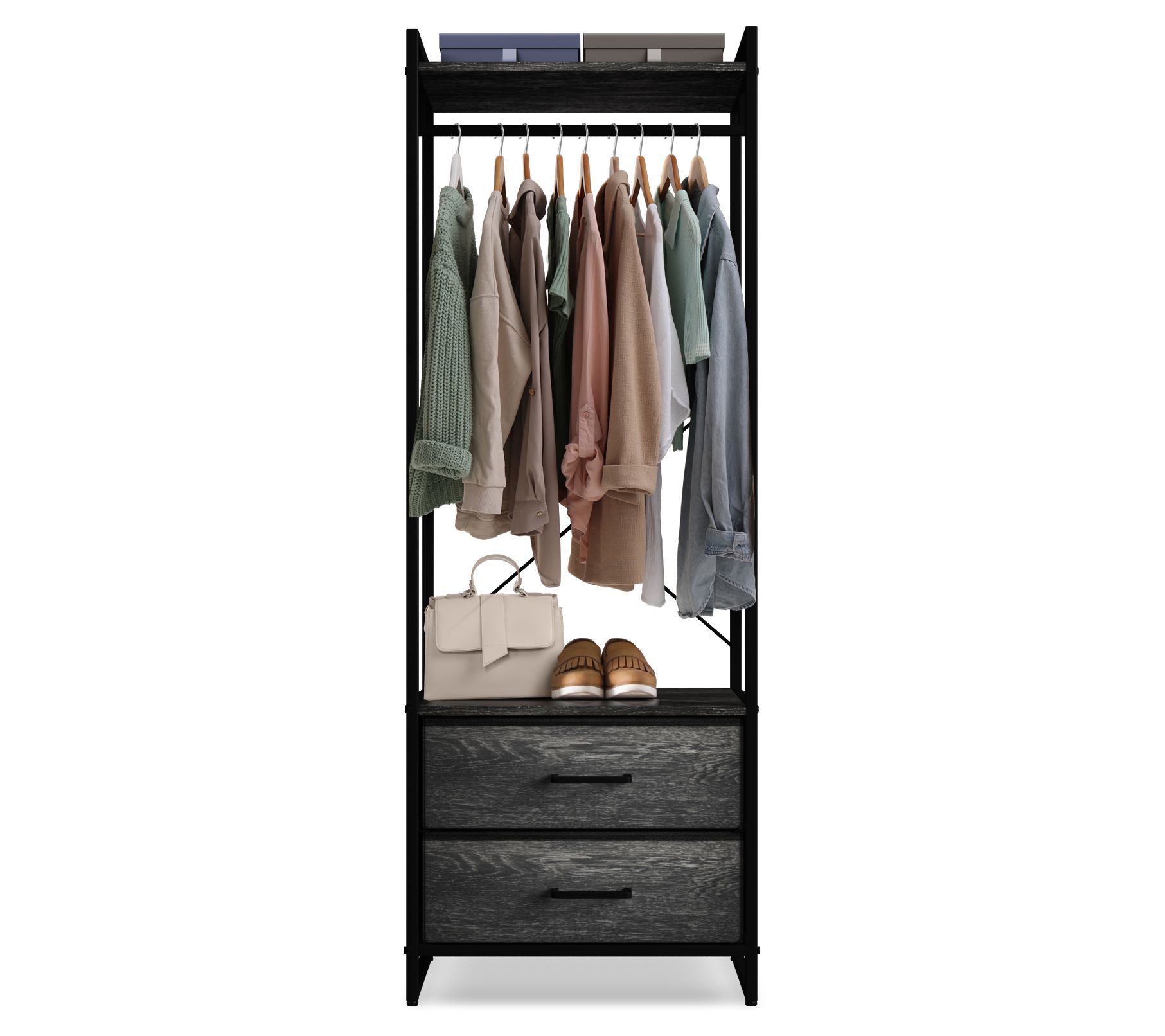 Sorbus Clothing Rack with Drawers
