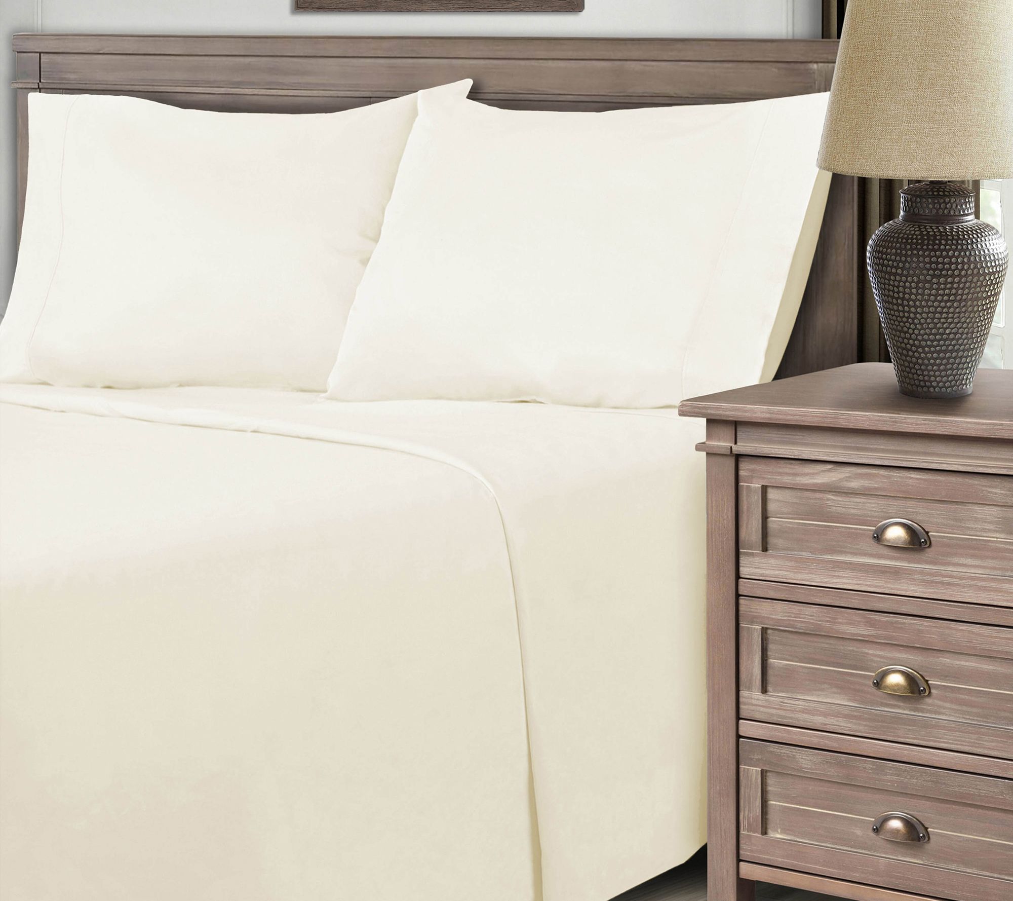 Superior Solid Cotton Blend Sheet Set, Californa King