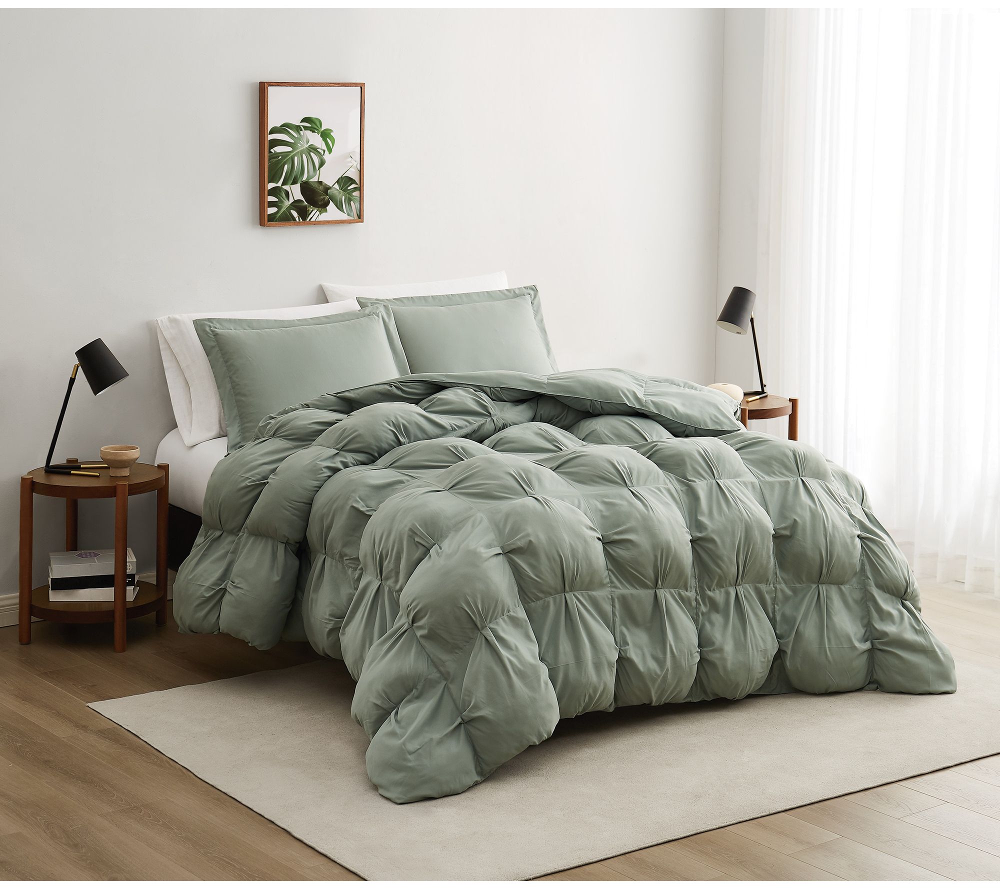 Truly Soft Cloud Puffer Comforter Set - Green - Twin