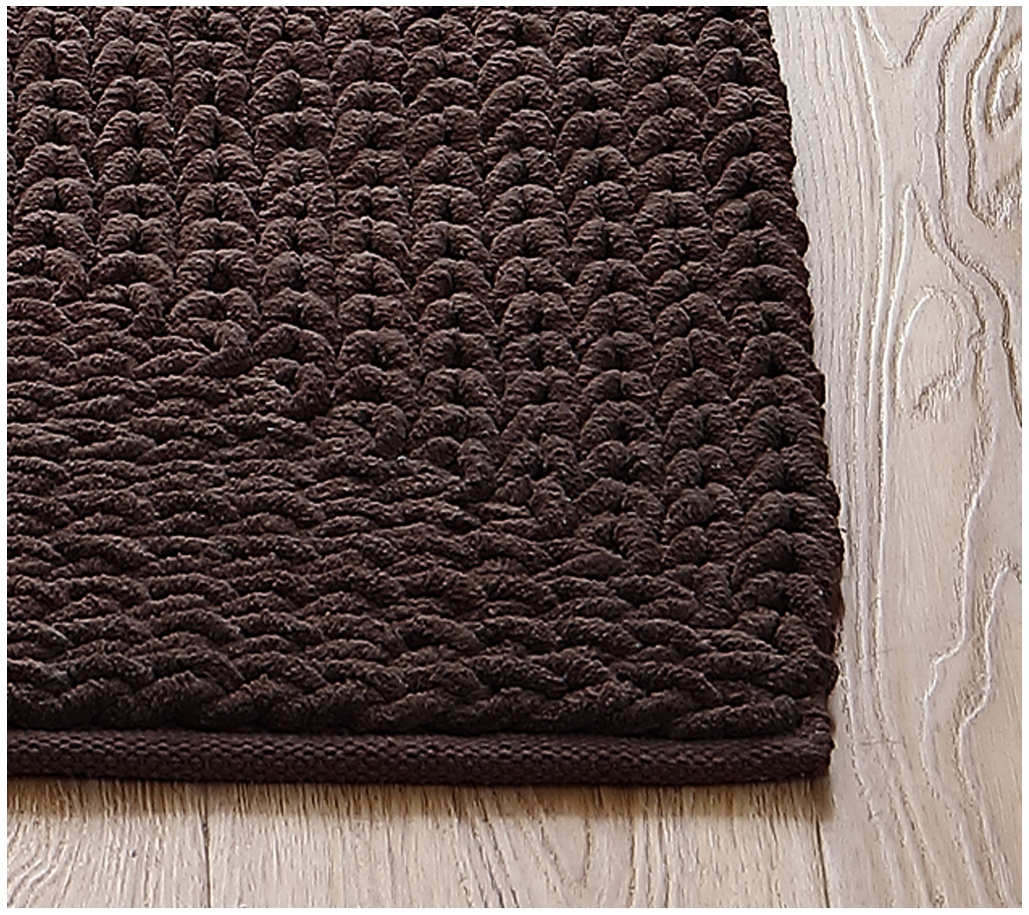 Home Barron Cotton Chenille Braided Runner Rug Chocolate - Vcny : Target