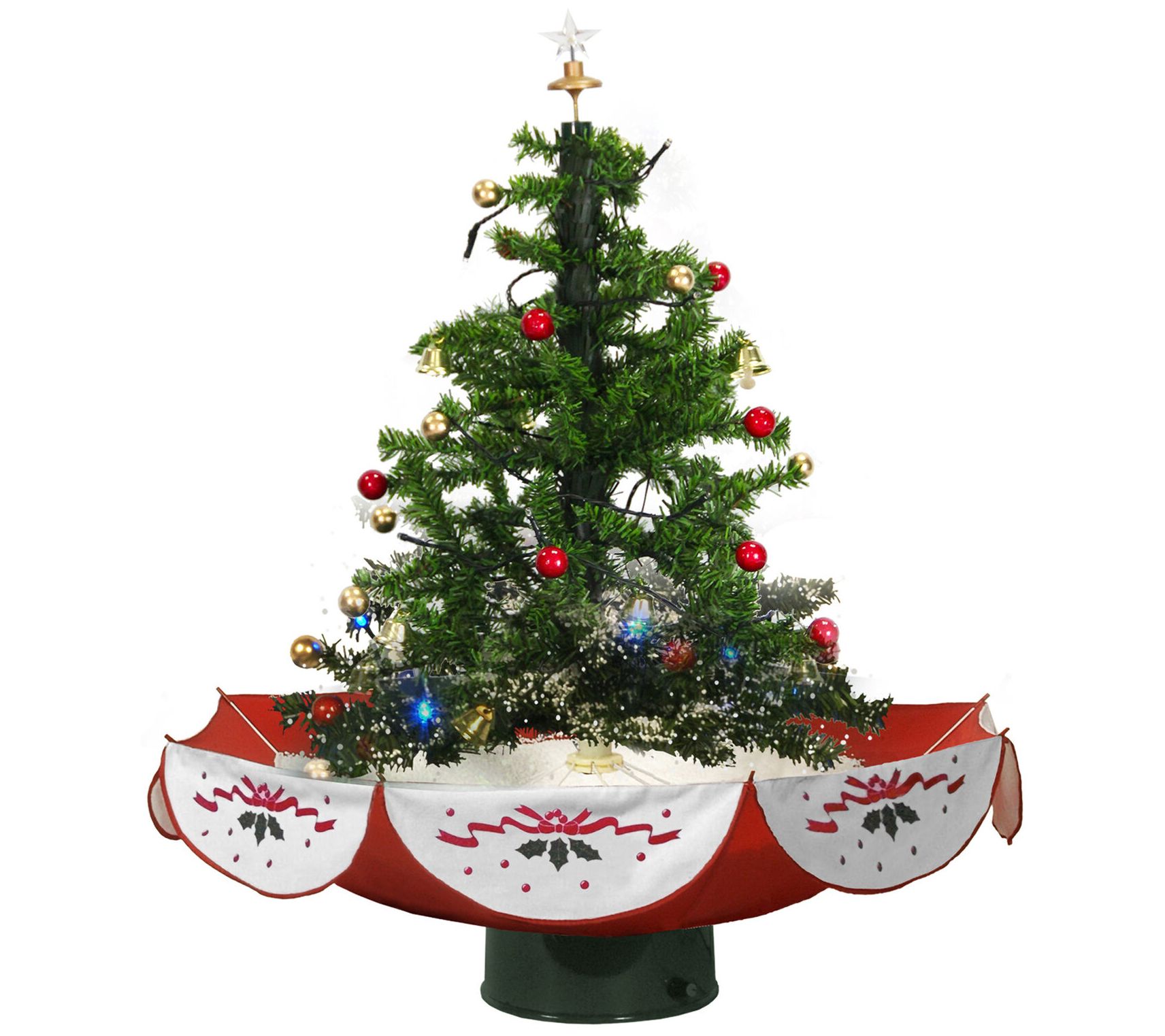 CT 29"H Snowy Green Pine Tree with Star Topper