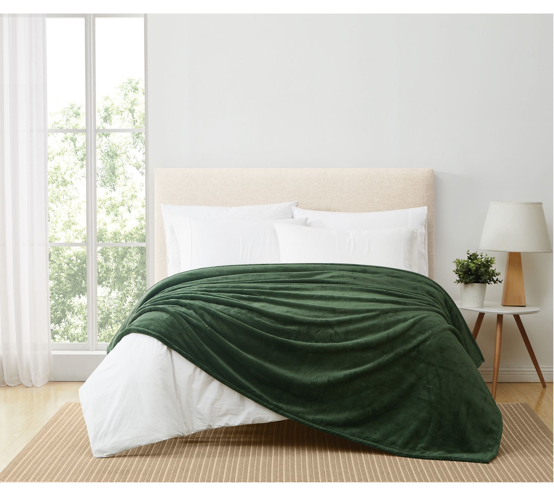 King size green throw hot sale