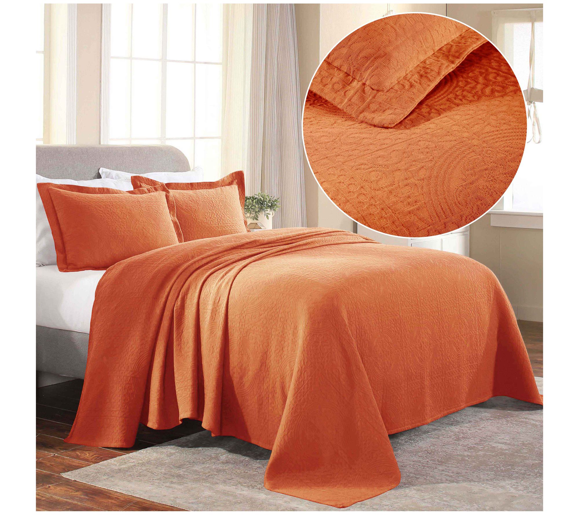 Superior Cotton 3PC Bedspread Set, King - QVC.com