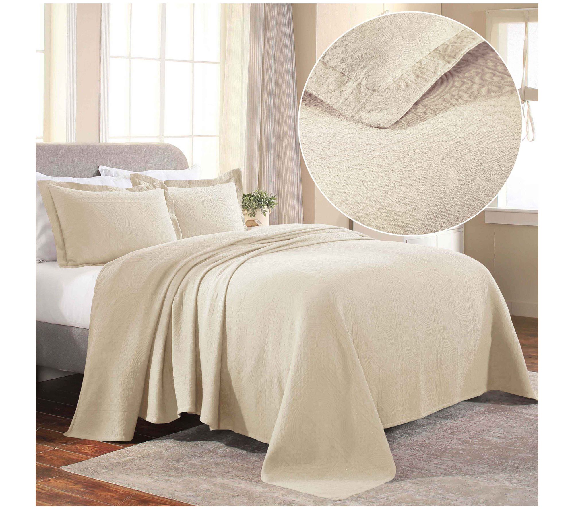 Superior Cotton 3PC Bedspread Set, King