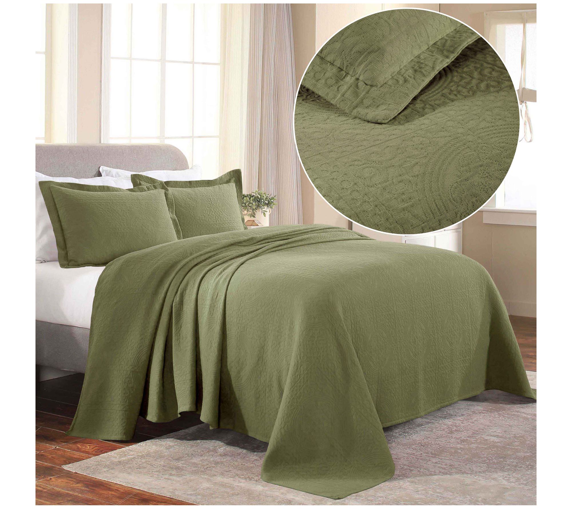 Superior Cotton 3PC Bedspread Set, King
