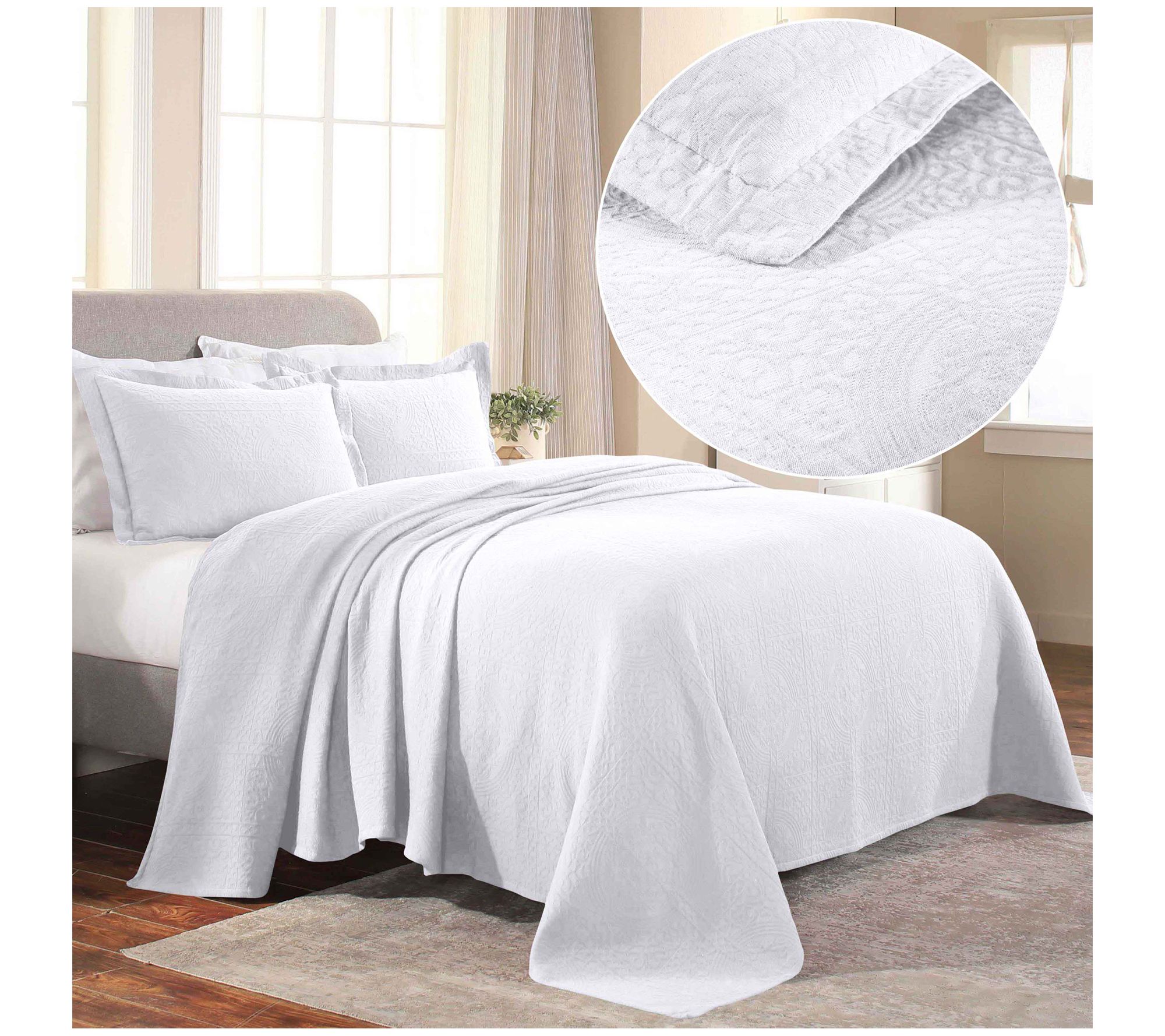 Superior Cotton 3PC Bedspread Set, King