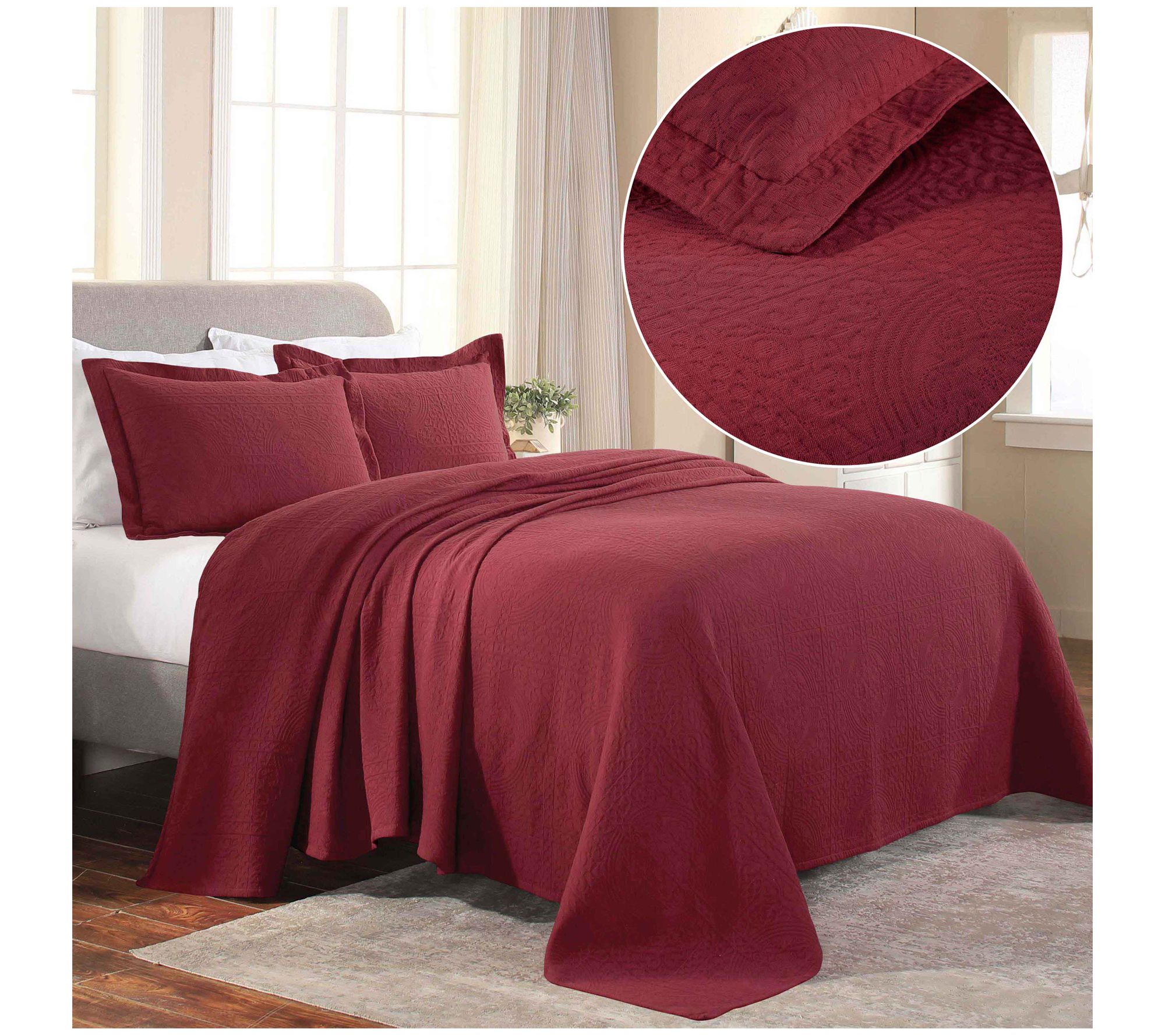 Superior Cotton 3PC Bedspread Set, King