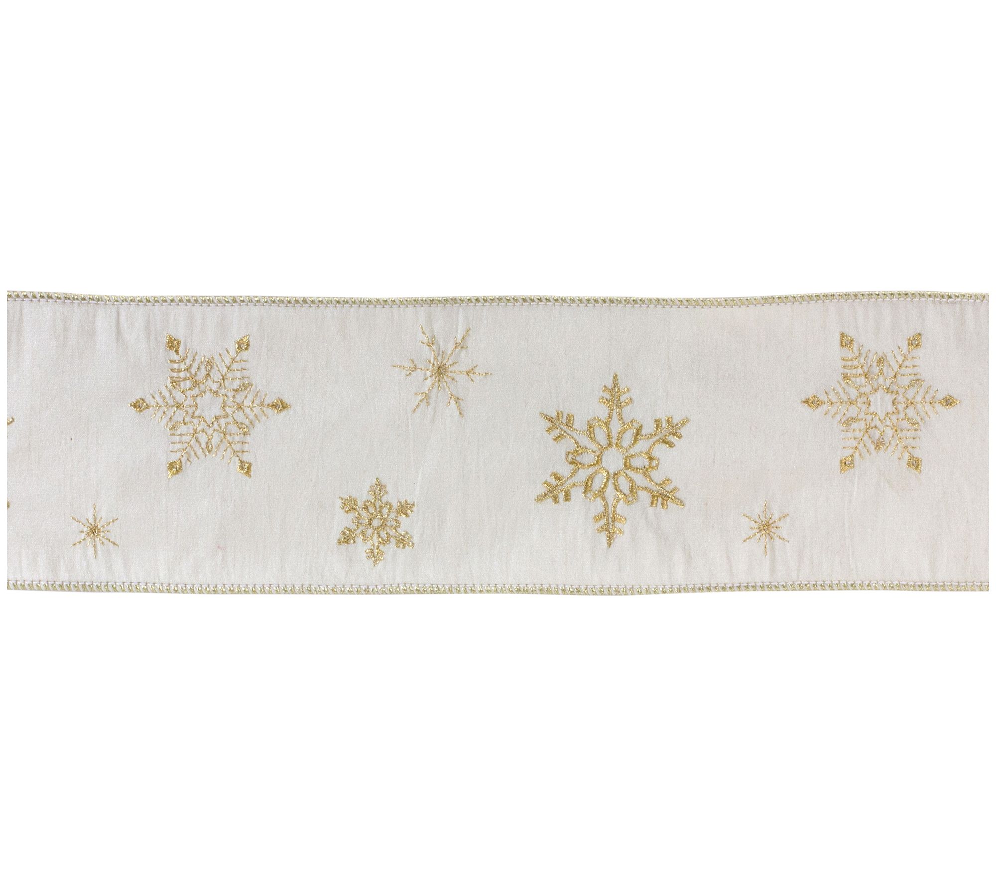 Corduroy Holly Embroidered Ribbon 10 x 457 cm - Set/2, Ribbons