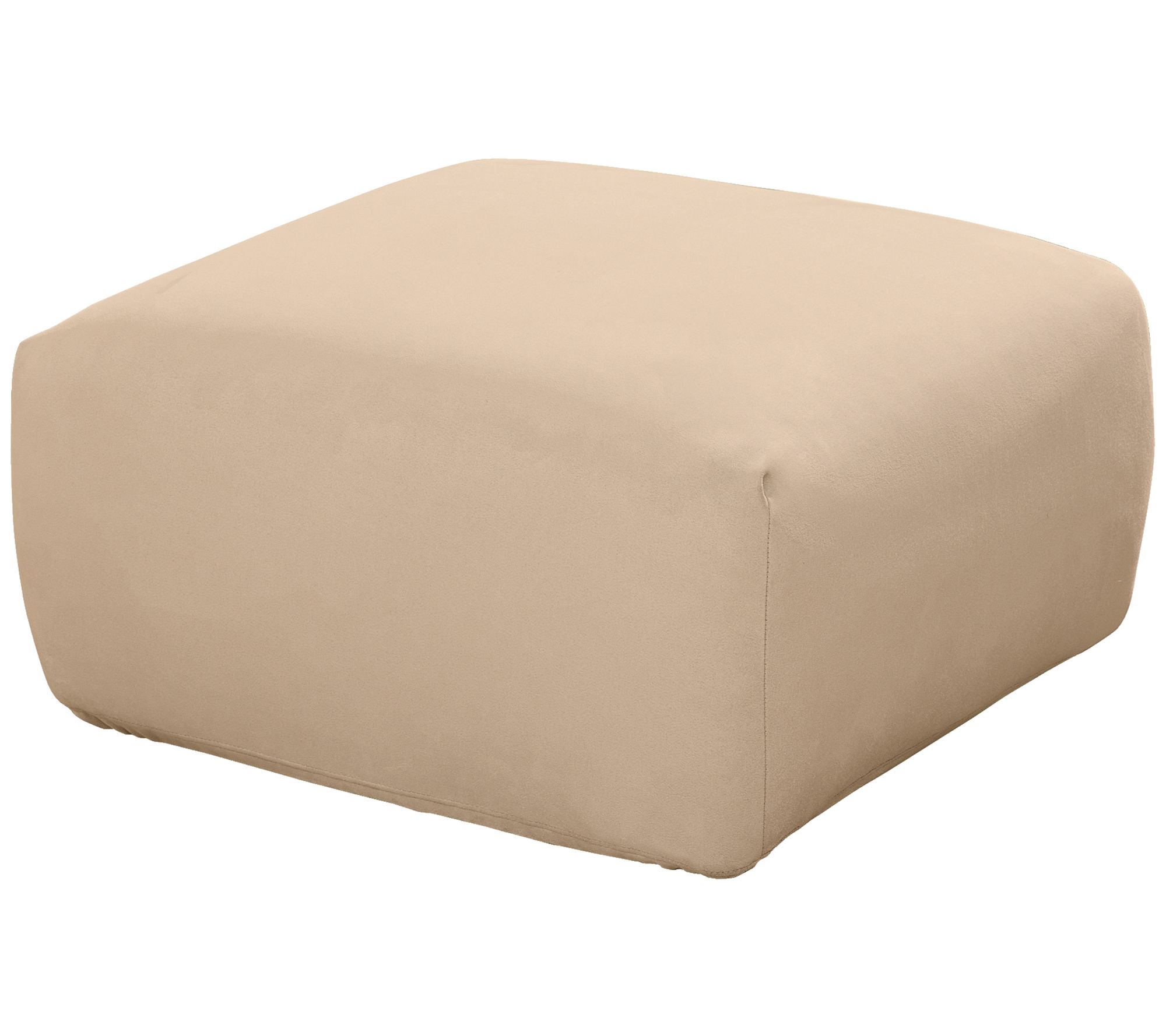 SureFit Stretch Suede Square Ottoman Slipcover