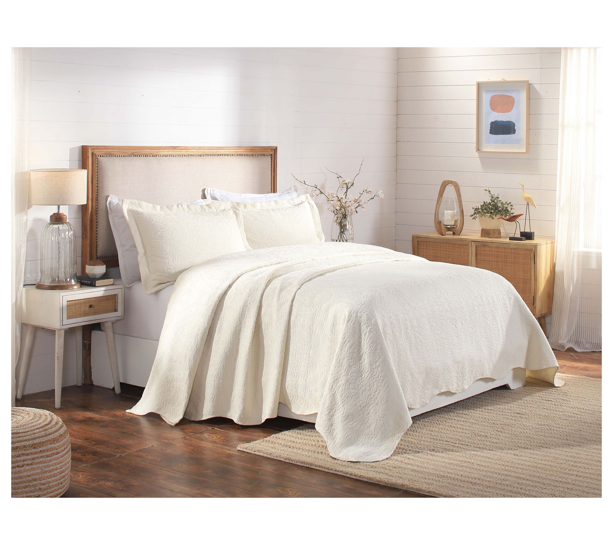 Superior Aspen Cotton Blend Medium Weight Bedspread Set- Full