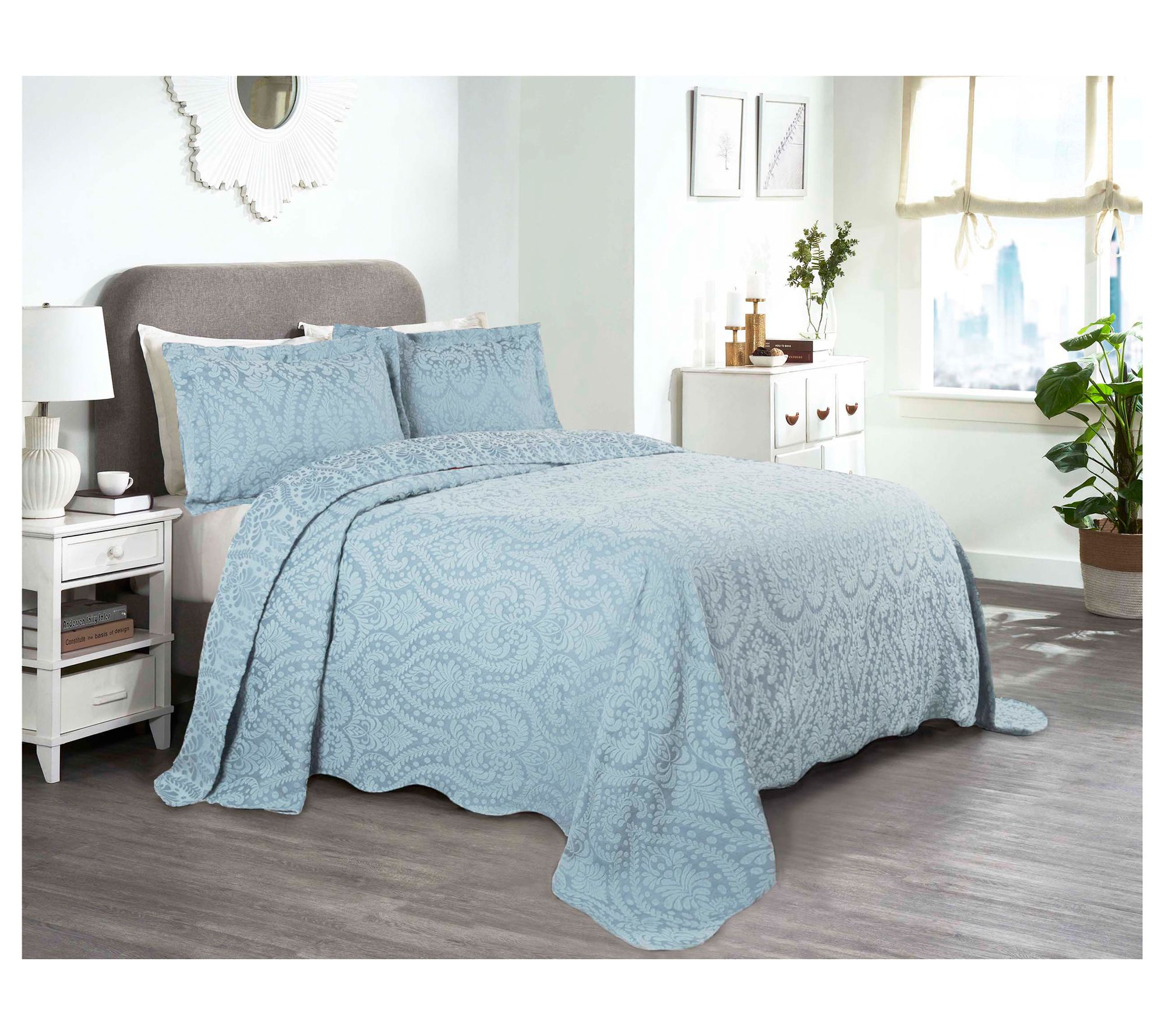 Superior Aspen Cotton Blend Medium Weight Bedspread Set- Full
