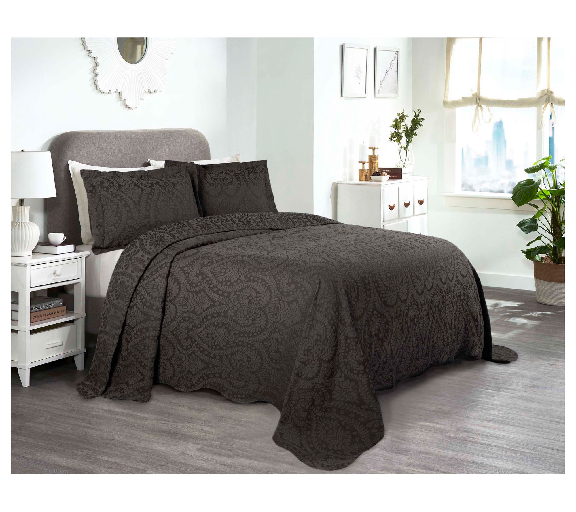 Superior Aspen Cotton Blend Medium Weight Bedspread Set- Full