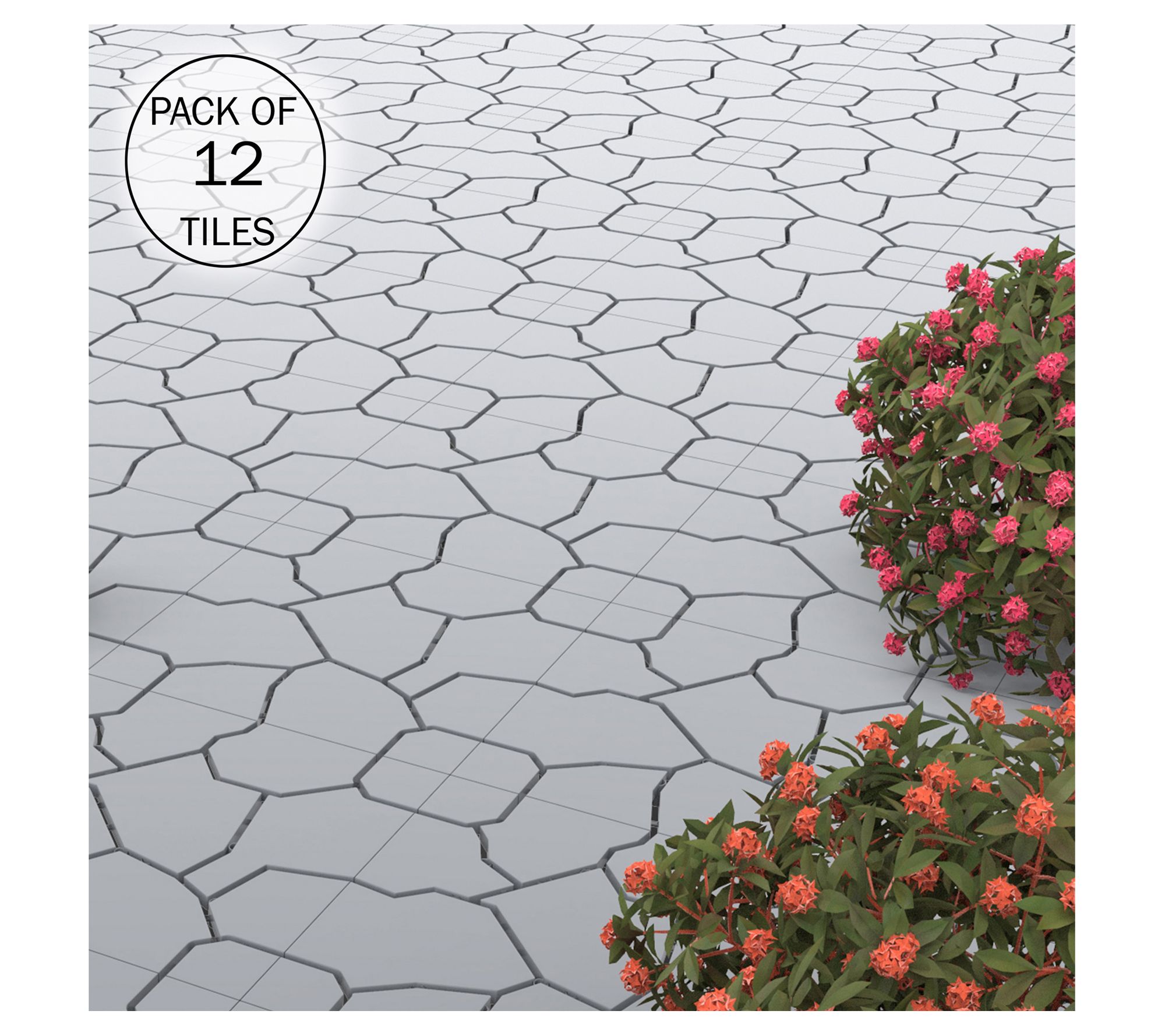 Pure Garden 12 Deck Tiles Outdoor InterlockingPatio Flooring