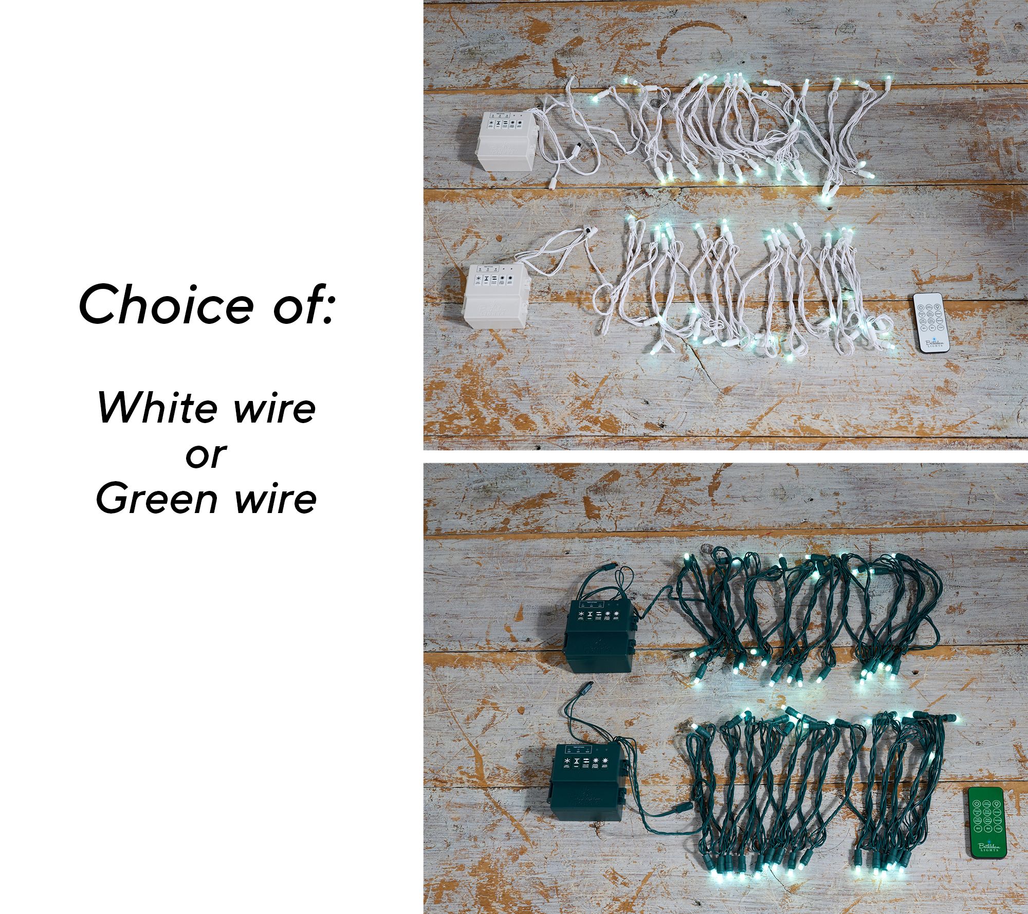 Bethlehem Lights S/2 Wide Angle Light Strands w/Color Flip & Remote