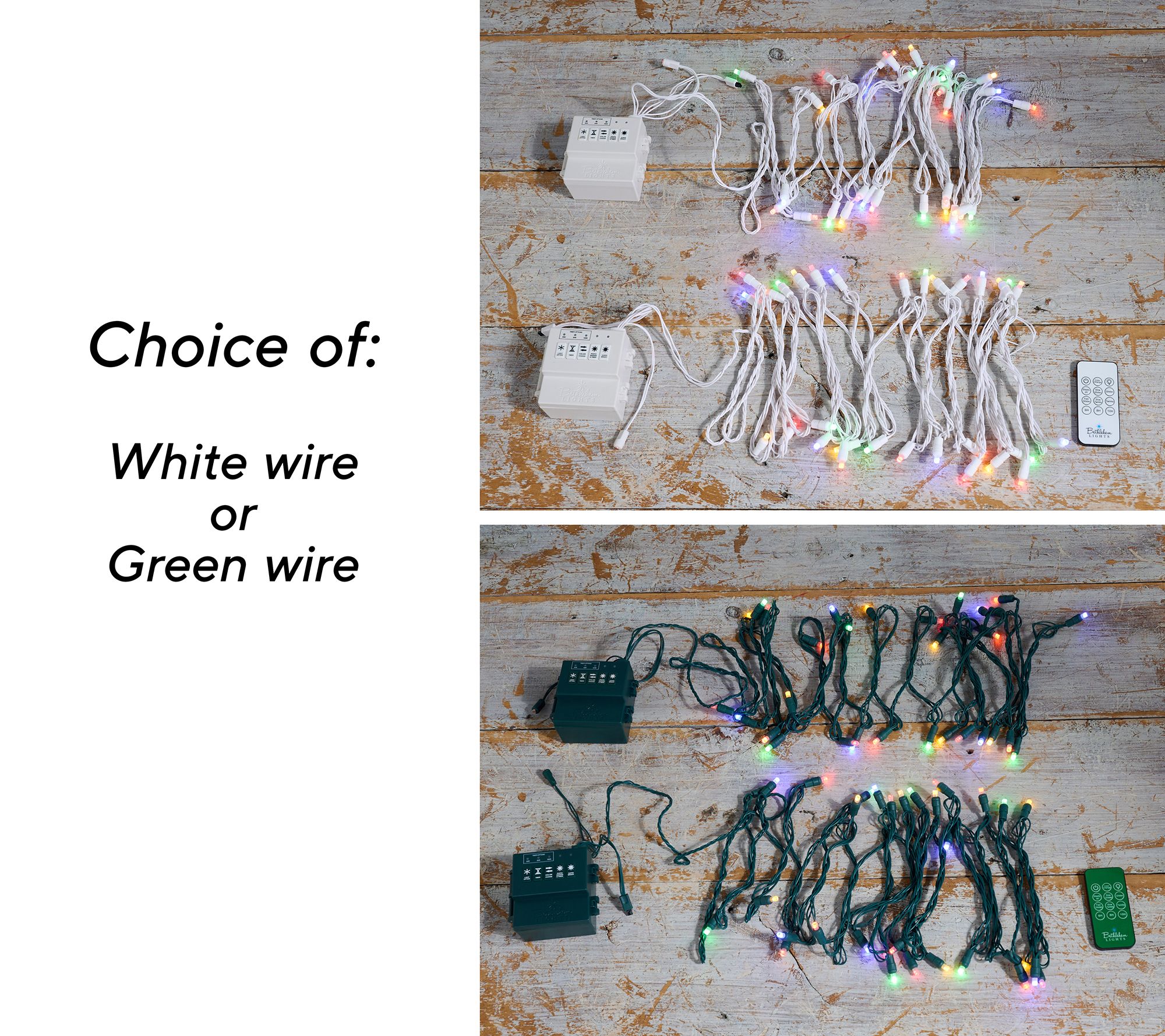 Bethlehem Lights S/2 Wide Angle Light Strands w/Color Flip & Remote