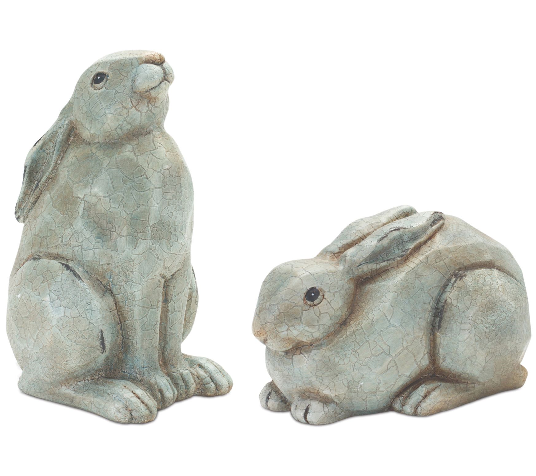 Melrose Garden Rabbit Figurine (Set of 2) - QVC.com