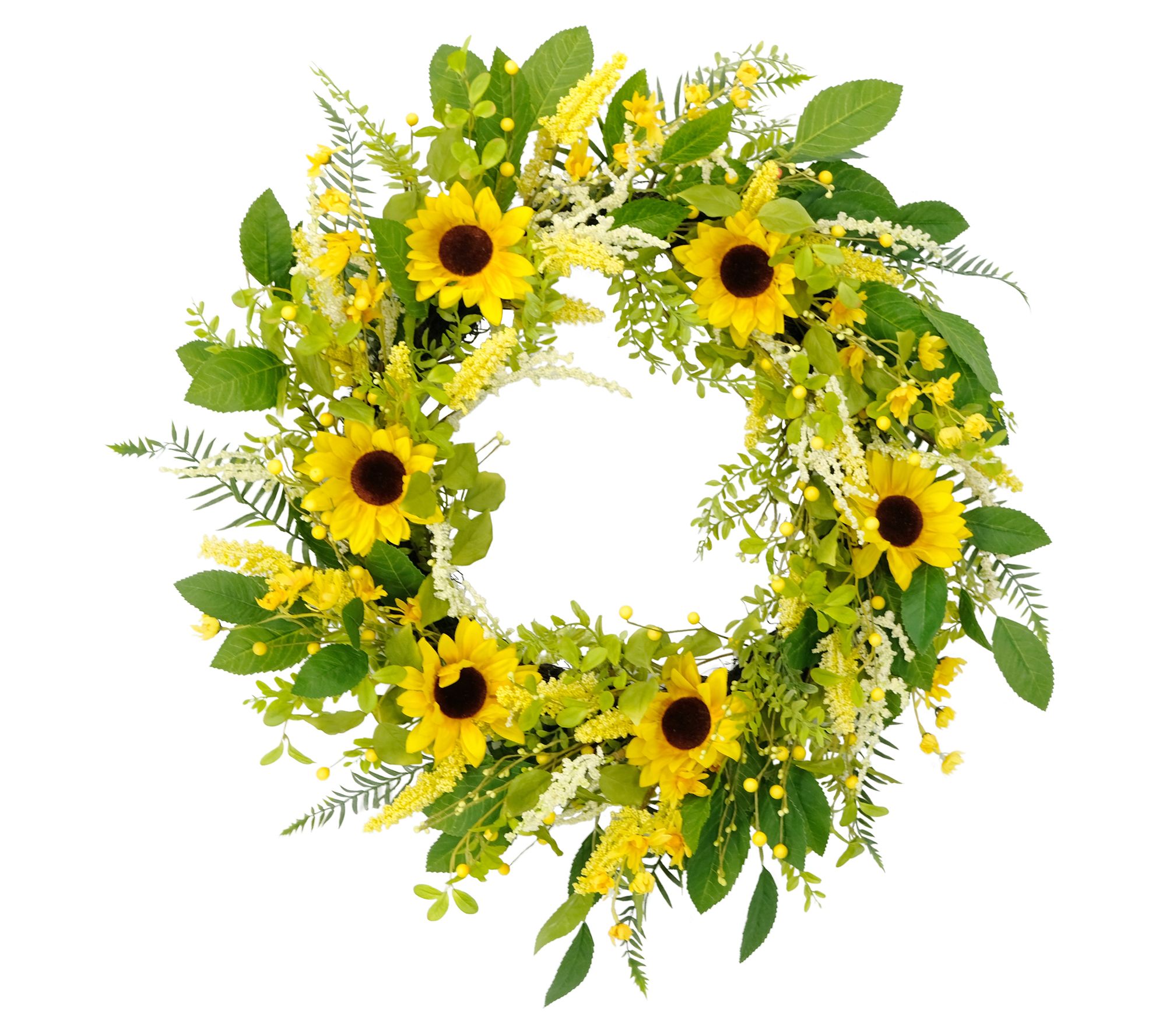 Puleo International 30" Artificial Sunflower Spring Wreath