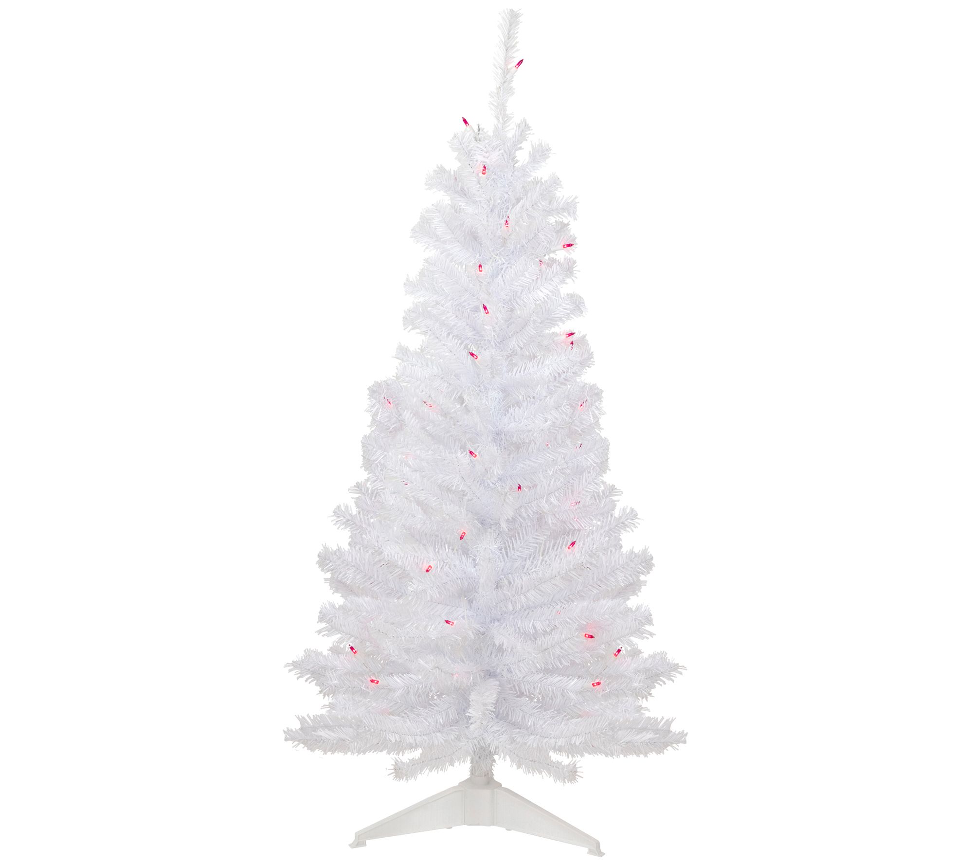Northlight 4' Woodbury White Pine Slim Tree  Pink Lights