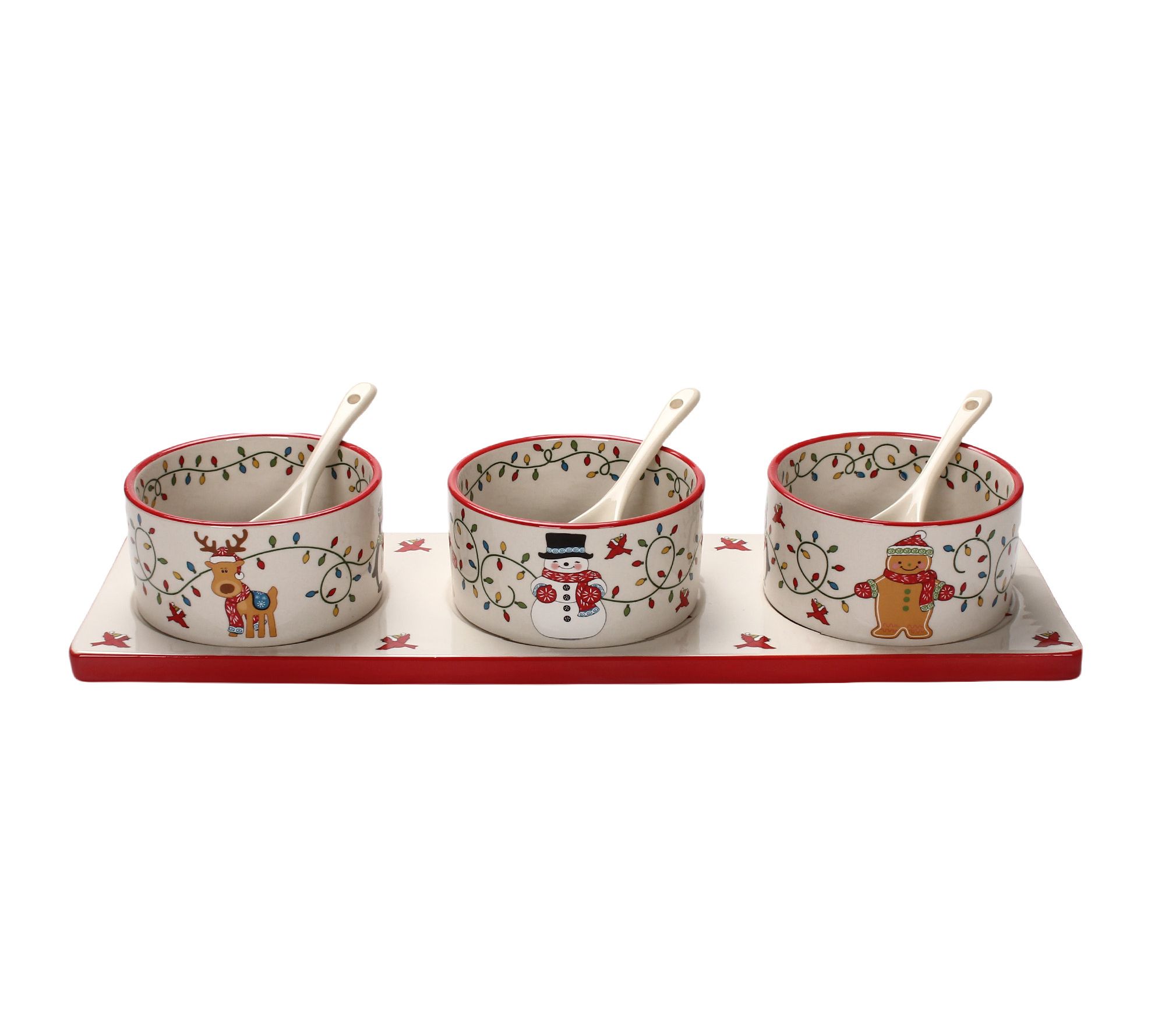 Temp-tations Seasonal Condiment Set with (3) Bowls and Spoons