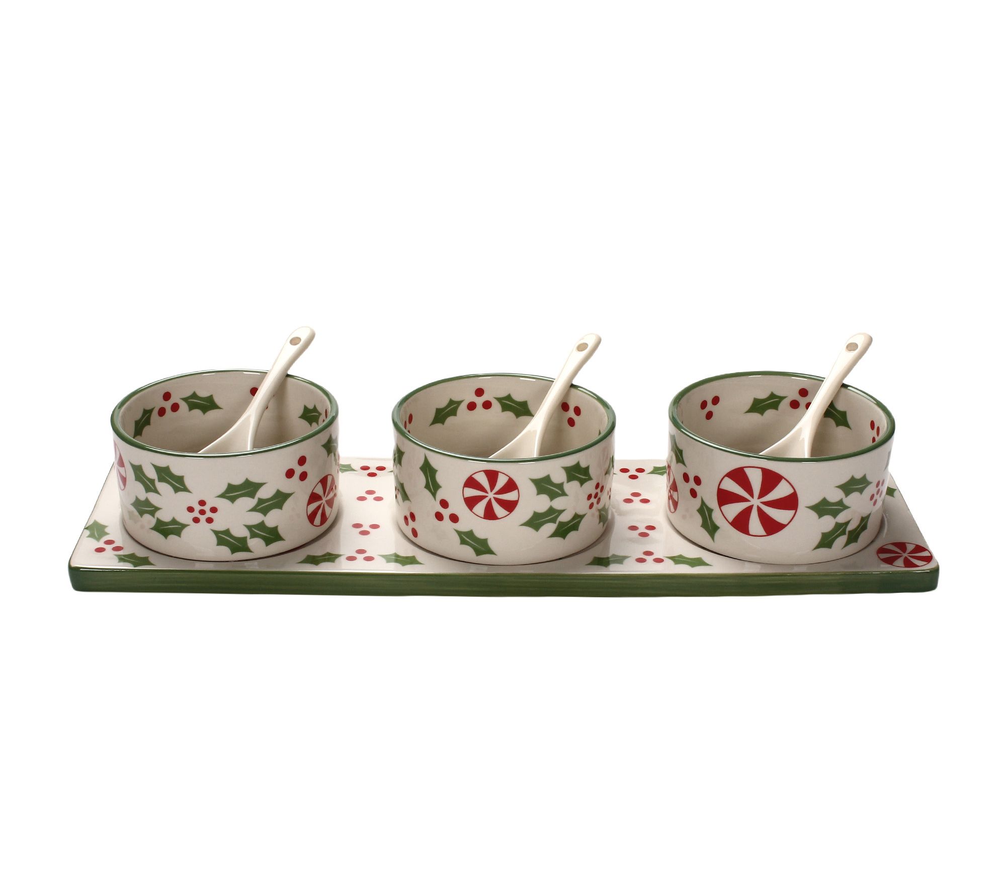 Temp-tations Seasonal Condiment Set with (3) Bowls and Spoons