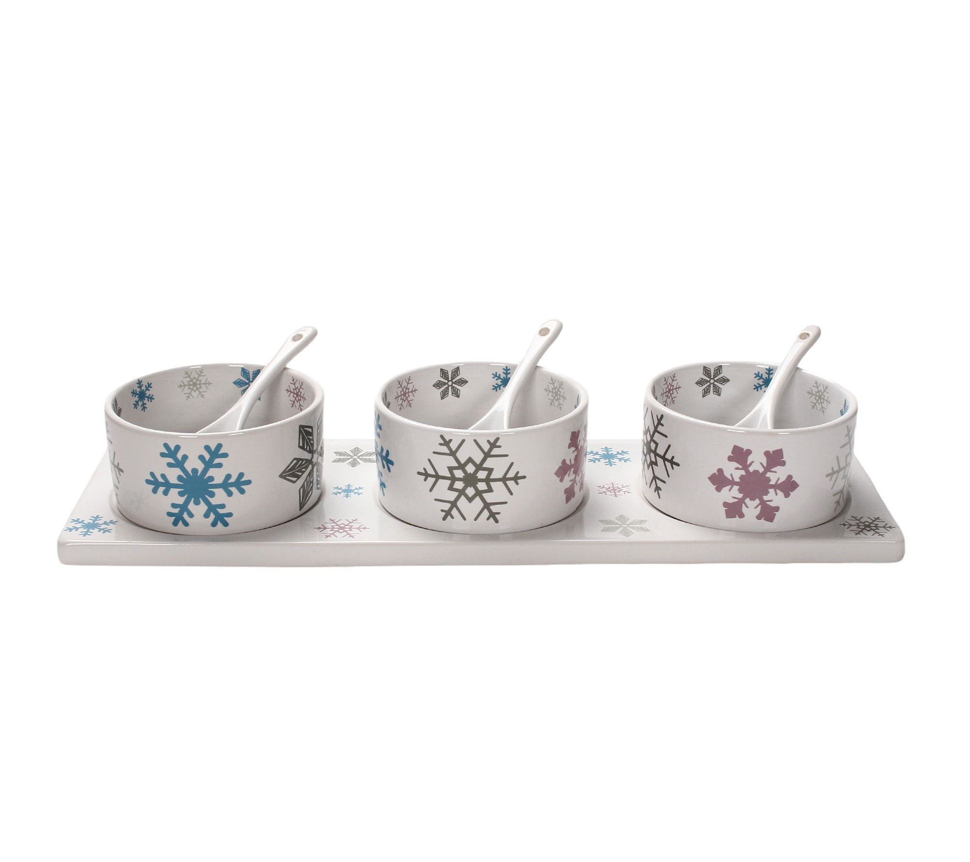 Temp-tations Seasonal Condiment Set with (3) Bowls and Spoons