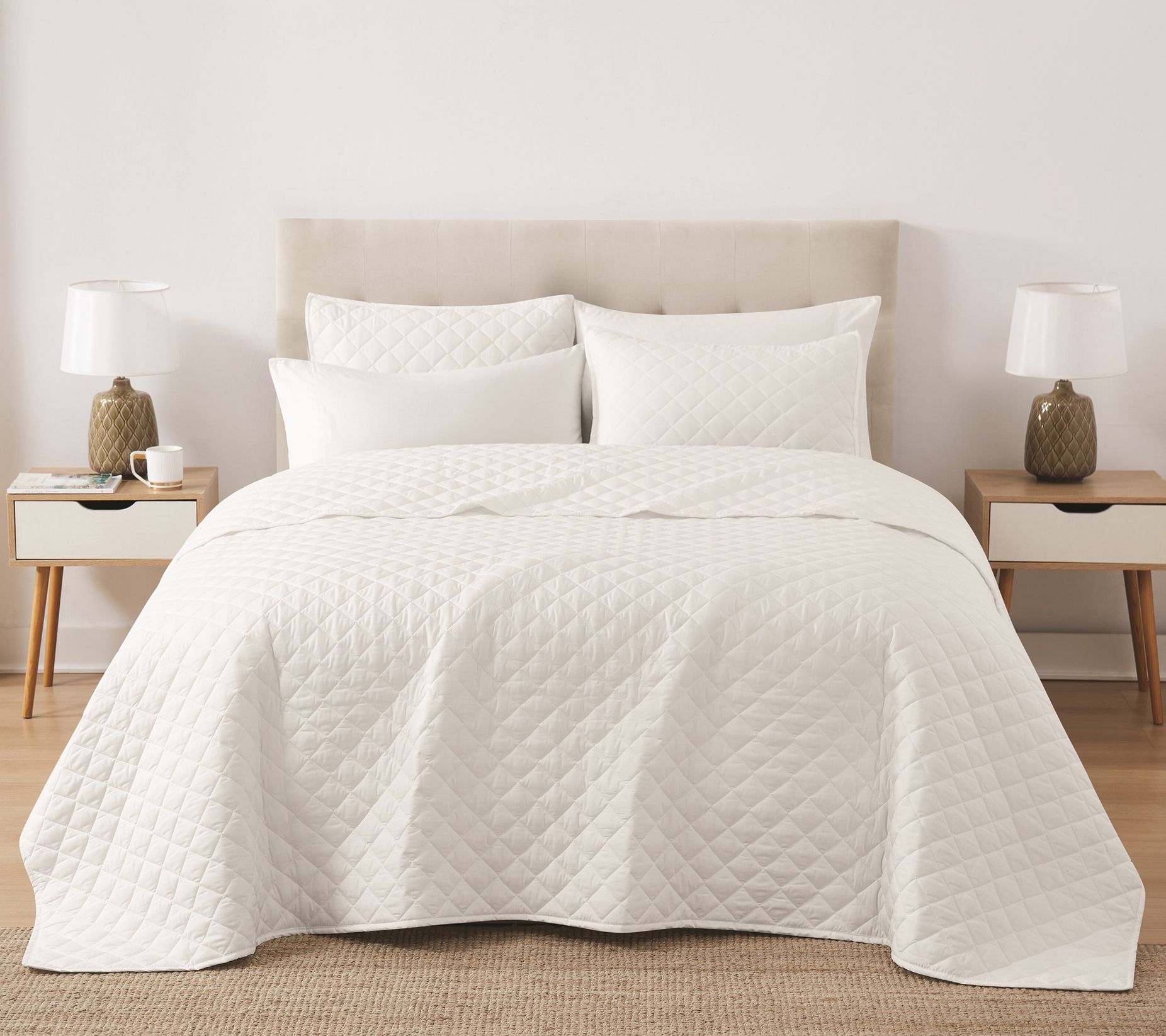 Cannon Oversized Percale Full/Queen 3-Piece Quilt Set