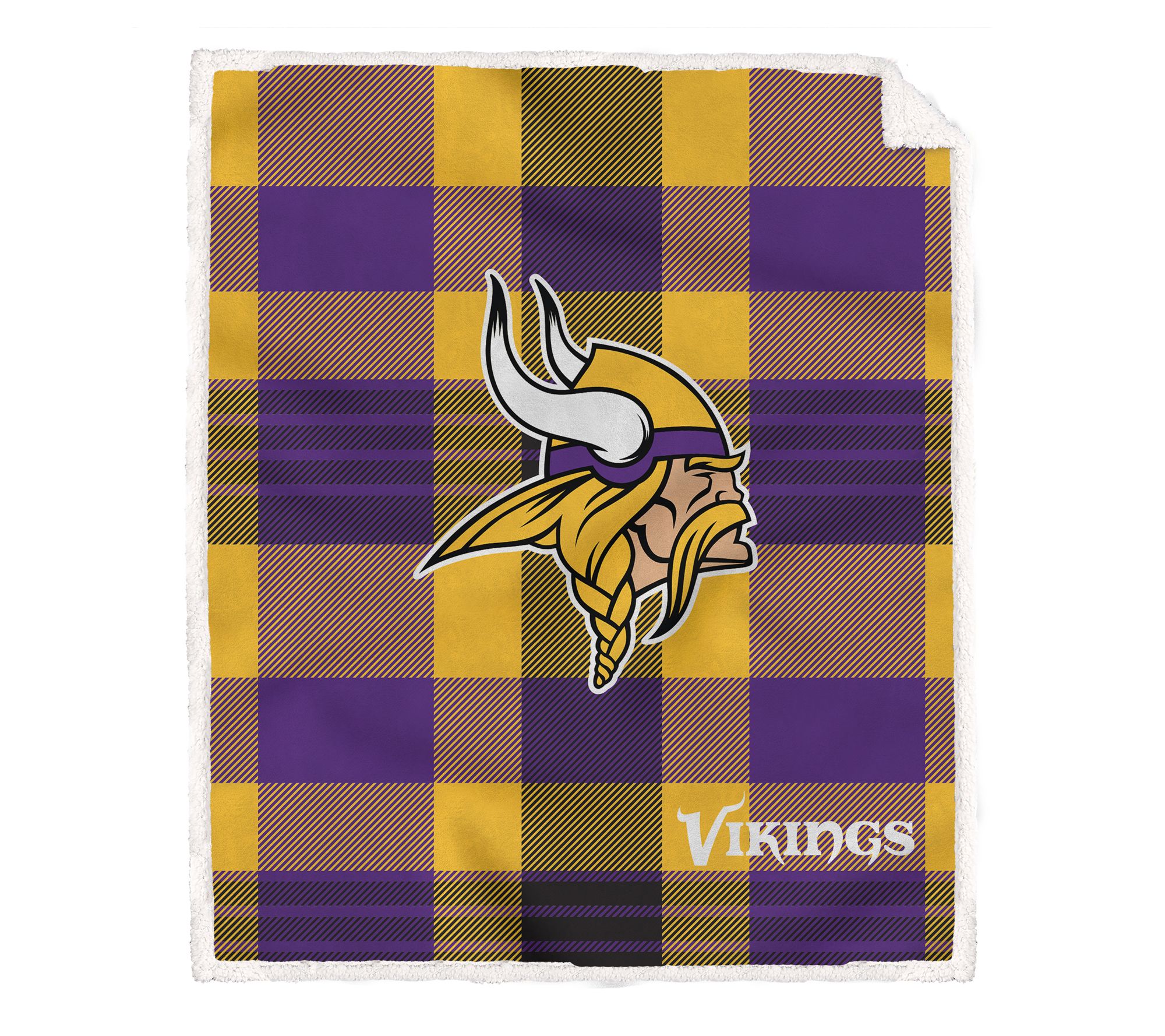 Pegasus Sports NFL Plaid Steel Royal Plush Shera Blanket