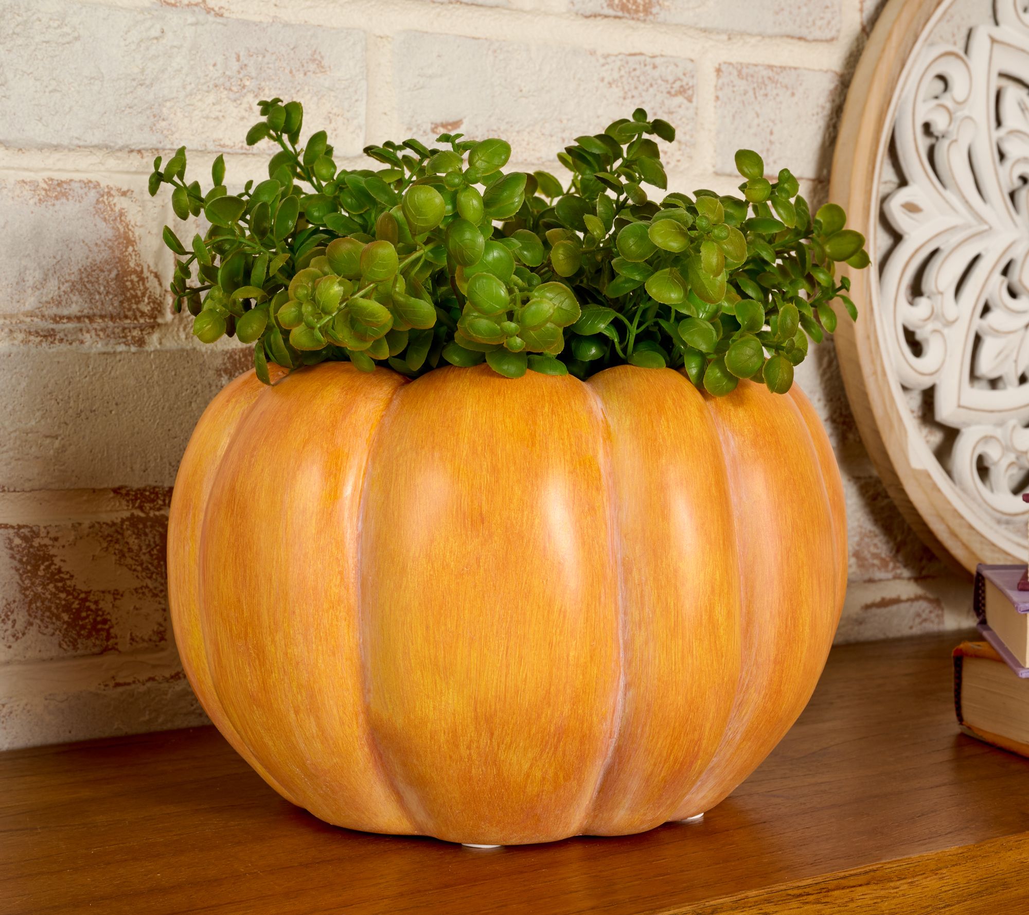 As Is Simply Stunning 10" Pumpkin Planter by Janine Graff