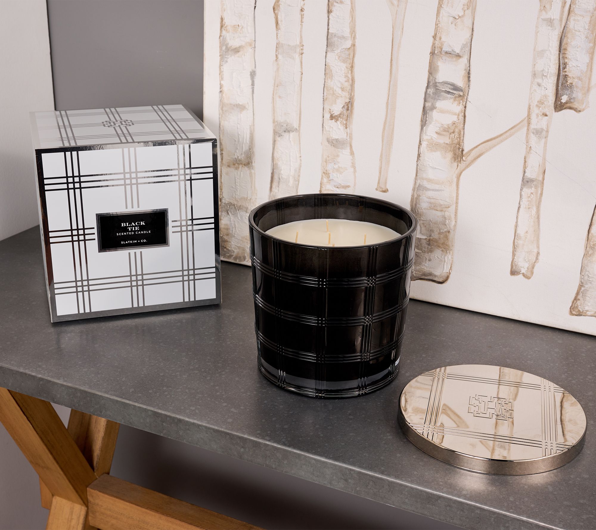 HomeWorx by Slatkin + Co. 80oz Black Tie w/ Gift Box