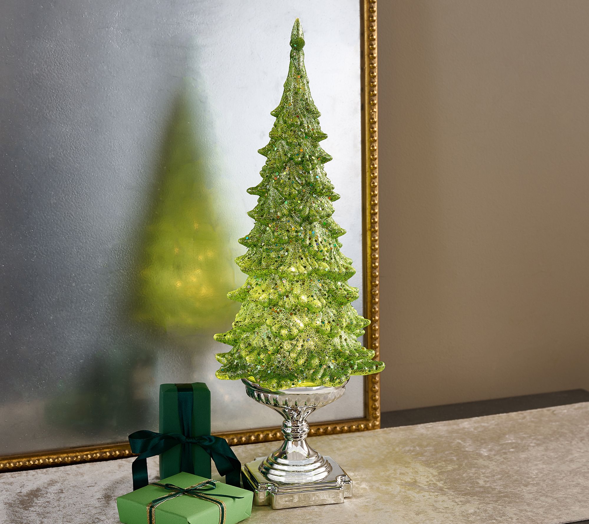 "As Is" 20" Illuminated Glittered Kaleidoscope Tree by Valerie