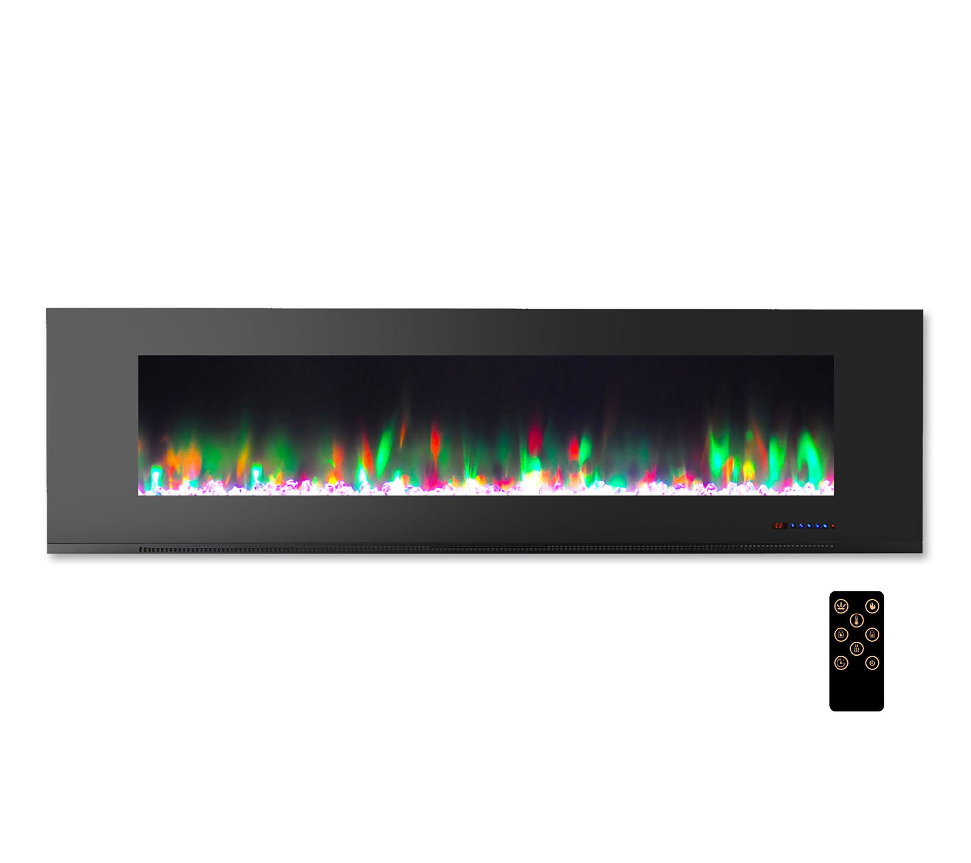 Cambridge 72-In. Wall Mounted Electric Fireplace Heater with R